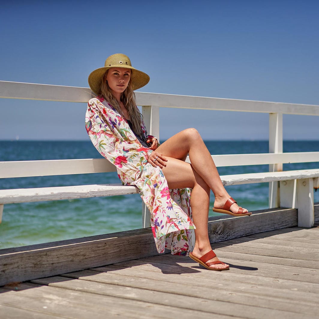 Linen Connection Cotton Kimono - Bathrobe Splash Swimwear Kimonos O/S 1000015277