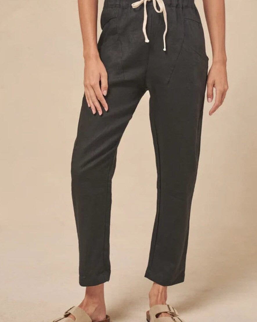 Little Lies Little Lies Luxe Pants S19070401 Little Lies Luxe Pants Splash Swimwear Womens Pants Black / 8 1000029833