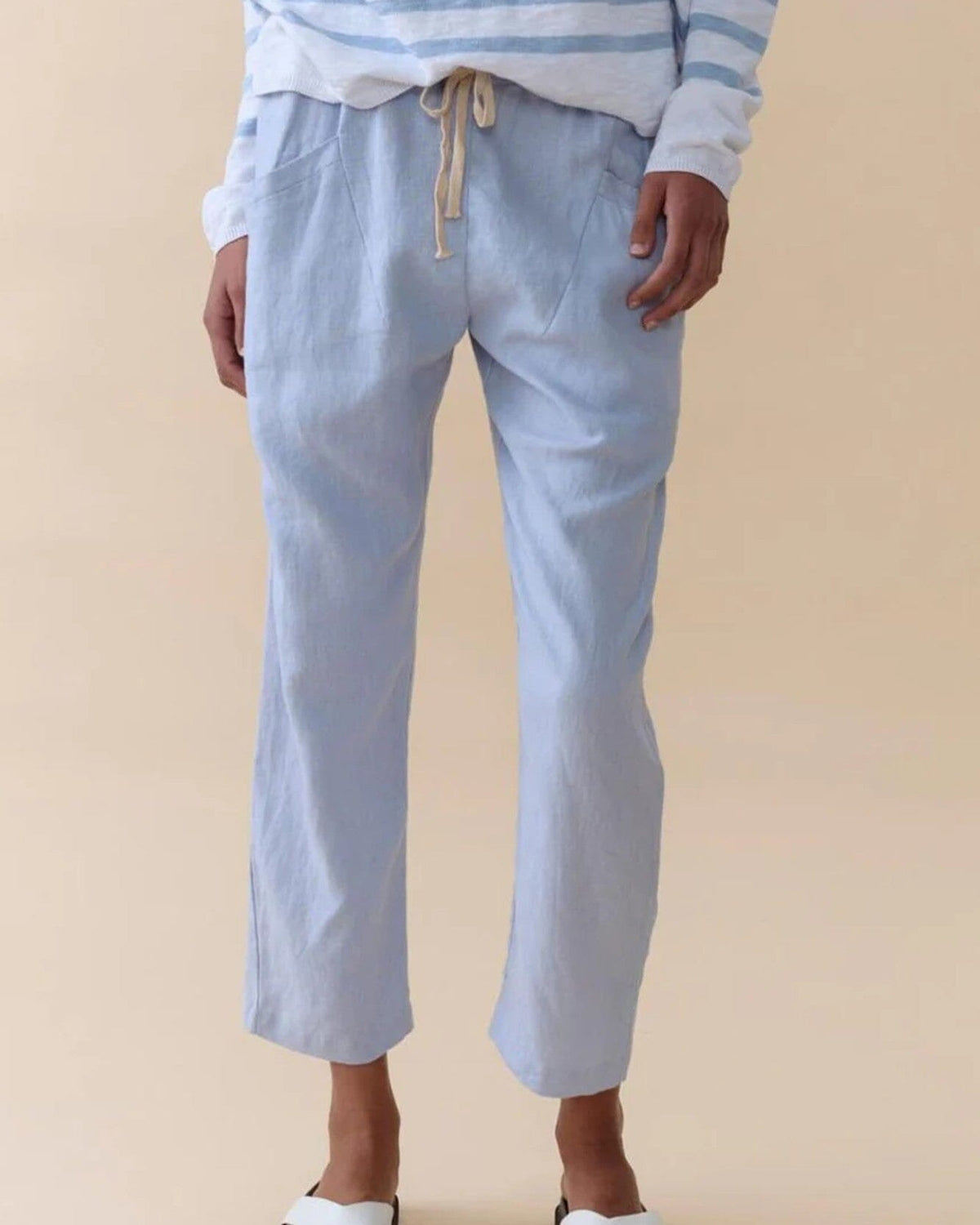 Little Lies Little Lies Luxe Pants S19070401 Little Lies Luxe Pants Splash Swimwear Womens Pants Chambray / 8 1000033127