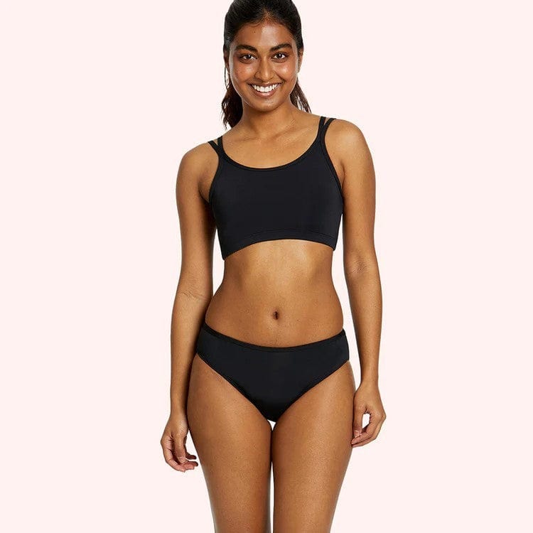 Love Luna First Period Swim Bikini - Black First Period Swim Bikini - Black Splash Swimwear Bikini Bottoms