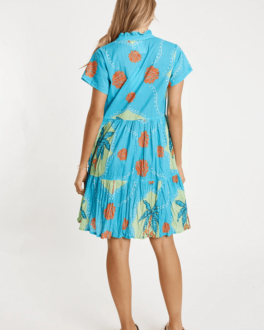 Lulalife Lulalife Anaya Dress - Lagoon Lulalife Anaya Dress - Lagoon Splash Swimwear Clothing