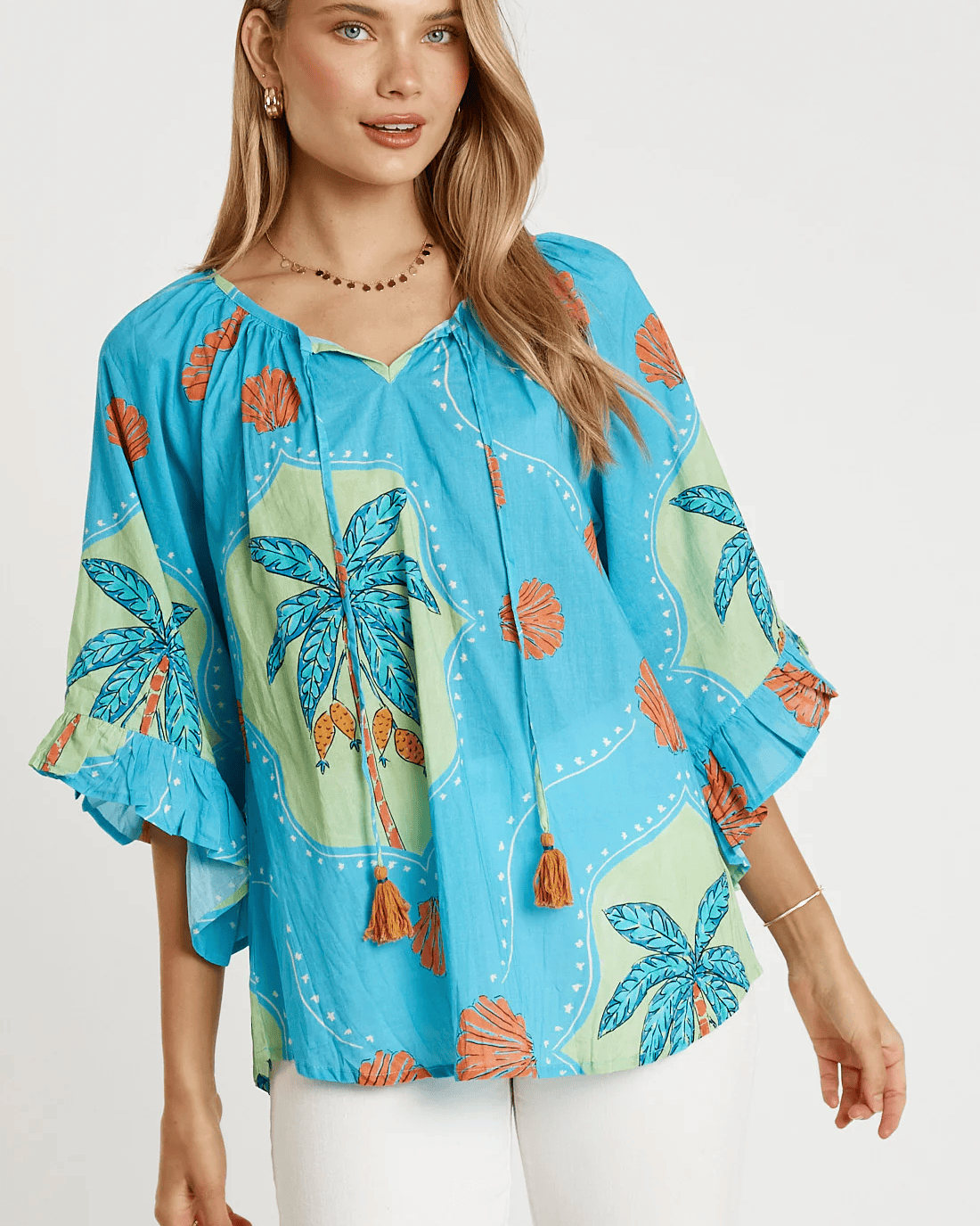 Lulalife Lulalife Anaya Top - Lagoon Lulalife Anaya Top - Lagoon Splash Swimwear Clothing