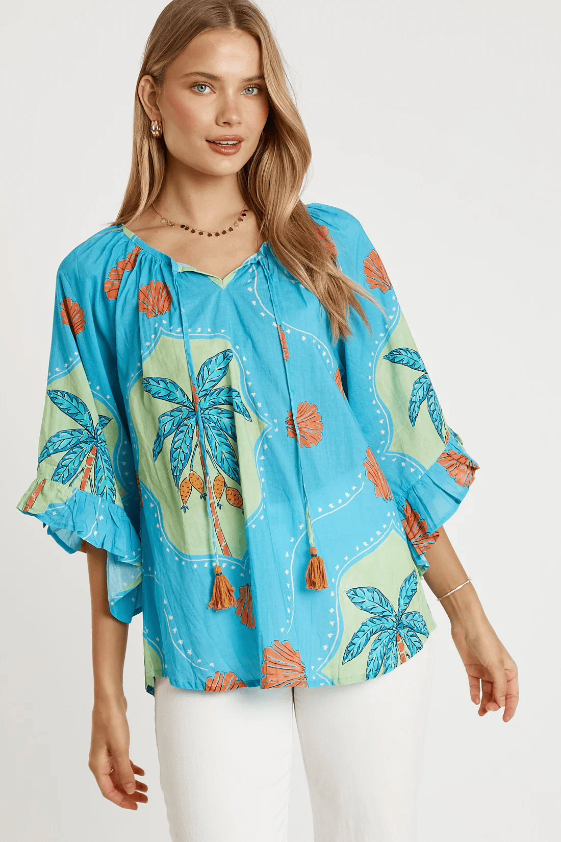 Lulalife Lulalife Anaya Top - Lagoon Lulalife Anaya Top - Lagoon Splash Swimwear Clothing
