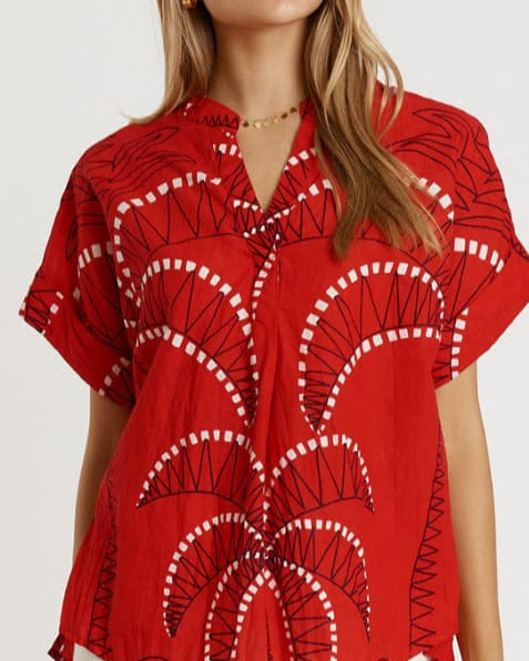 Lulalife Lulalife Idalia Top Lulalife Idalia Top Splash Swimwear Clothing Red / XS F5IDATOPREDXS