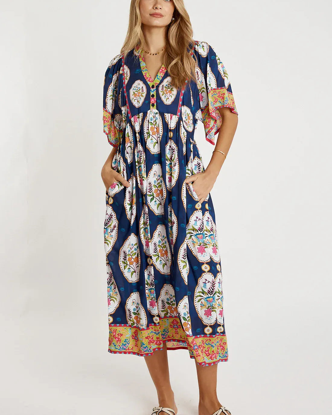 Lulalife Lulalife Imogen Midi - Navy Lulalife Imogen Midi - Navy Splash Swimwear Clothing