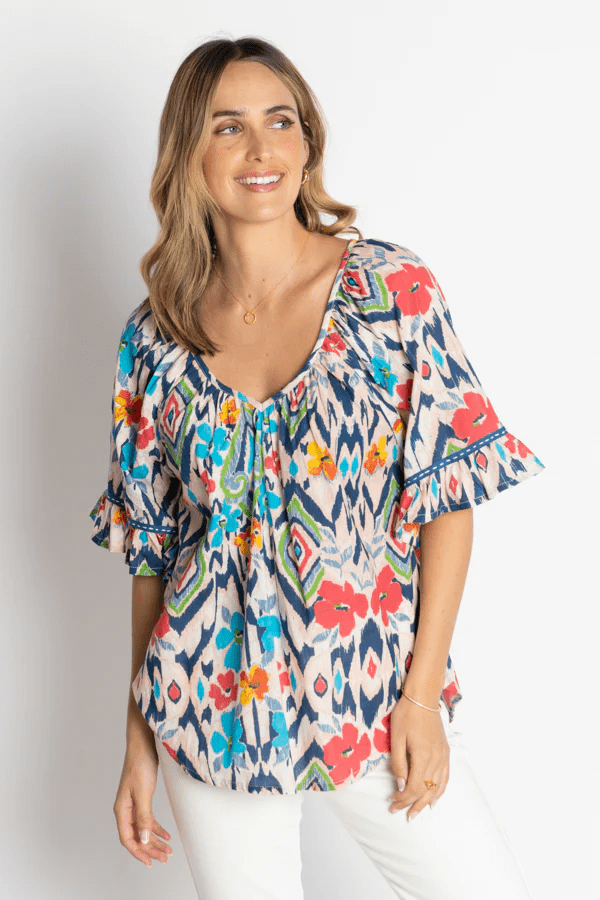 Lulalife Lulalife Kabira Top - Print Lulalife Kabira Top - Print Splash Swimwear Clothing