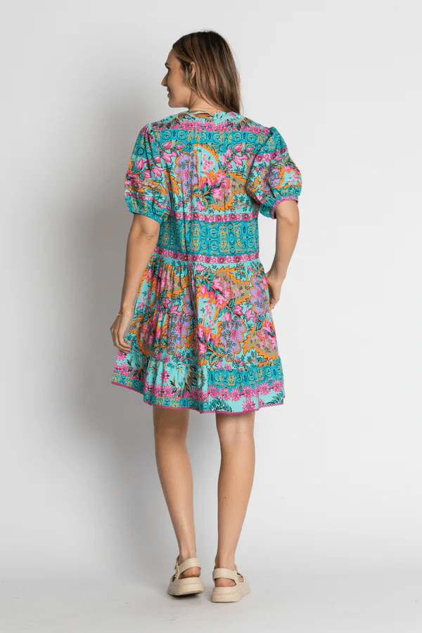 Lulalife Lulalife Ratana Dress - Lagoon Lulalife Ratana Dress - Lagoon Splash Swimwear Clothing