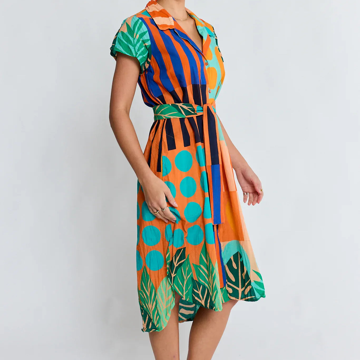 Lulalife Lulalife Rhea Shirt RHEA-SHIRT-FLAME-XS Lulalife Rhea Shirt Splash Swimwear Tops Flame / XS 1000032934
