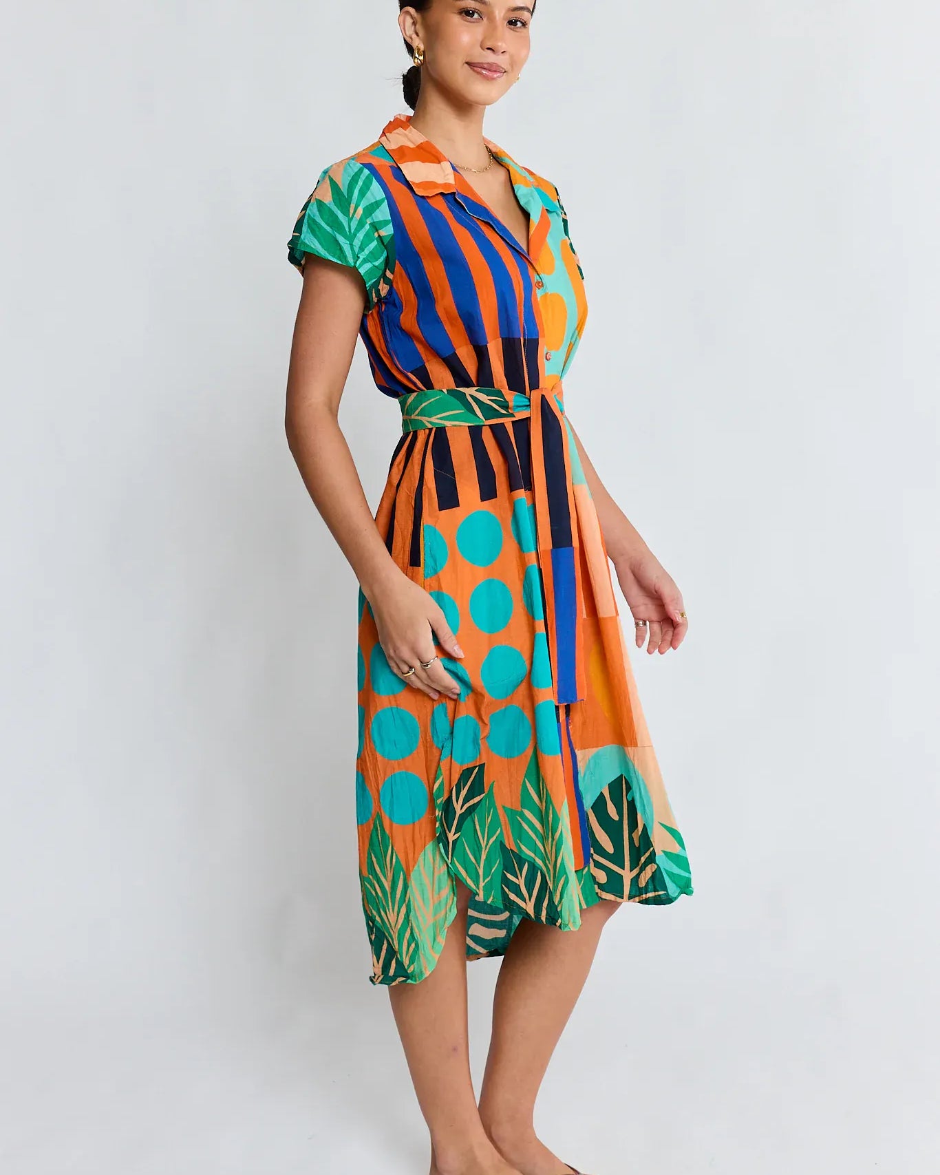 Lulalife Lulalife Rhea Shirt RHEA-SHIRT-FLAME-XS Lulalife Rhea Shirt Splash Swimwear Tops Flame / XS 1000032934