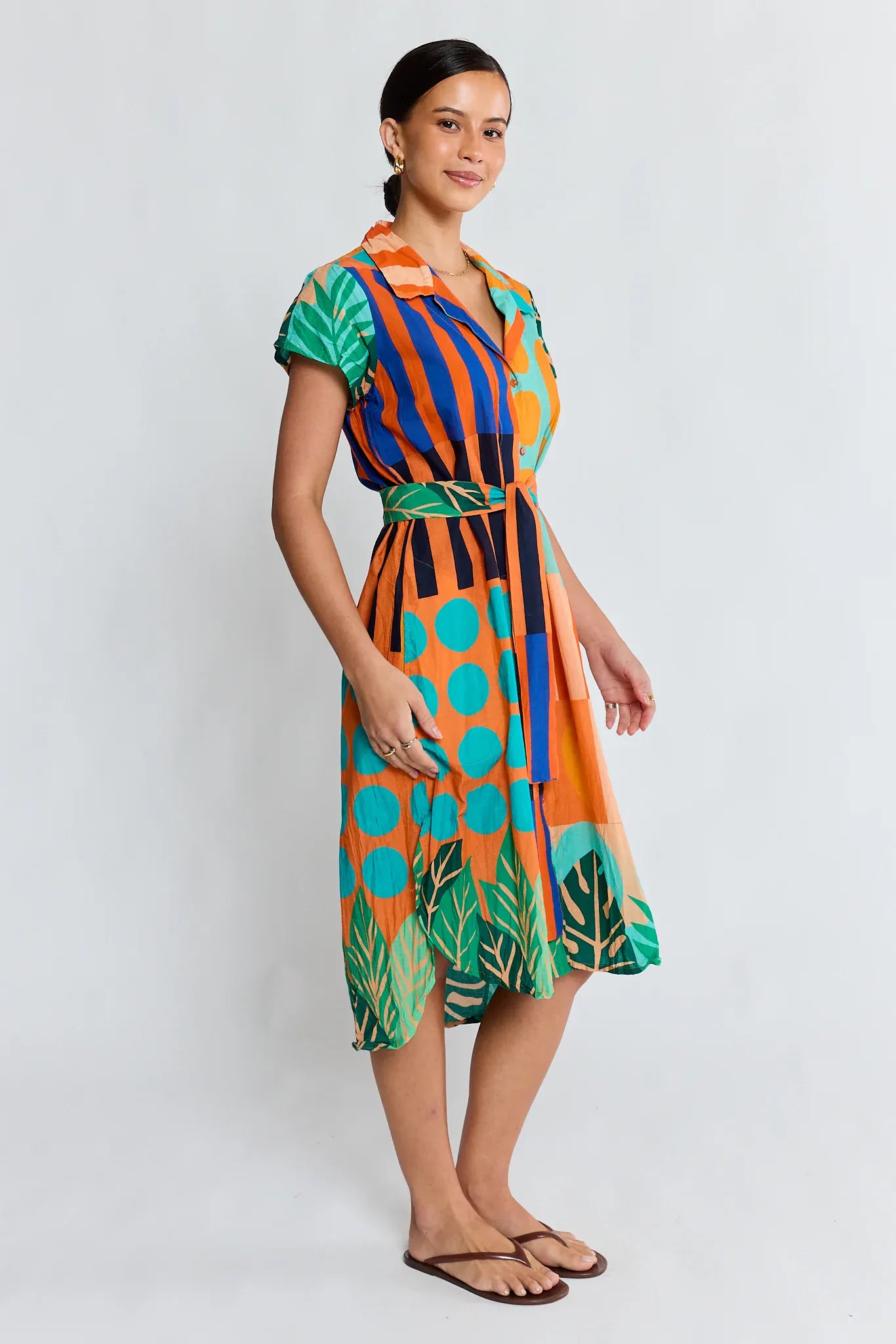 Lulalife Lulalife Rhea Shirt RHEA-SHIRT-FLAME-XS Lulalife Rhea Shirt Splash Swimwear Tops Flame / XS 1000032934