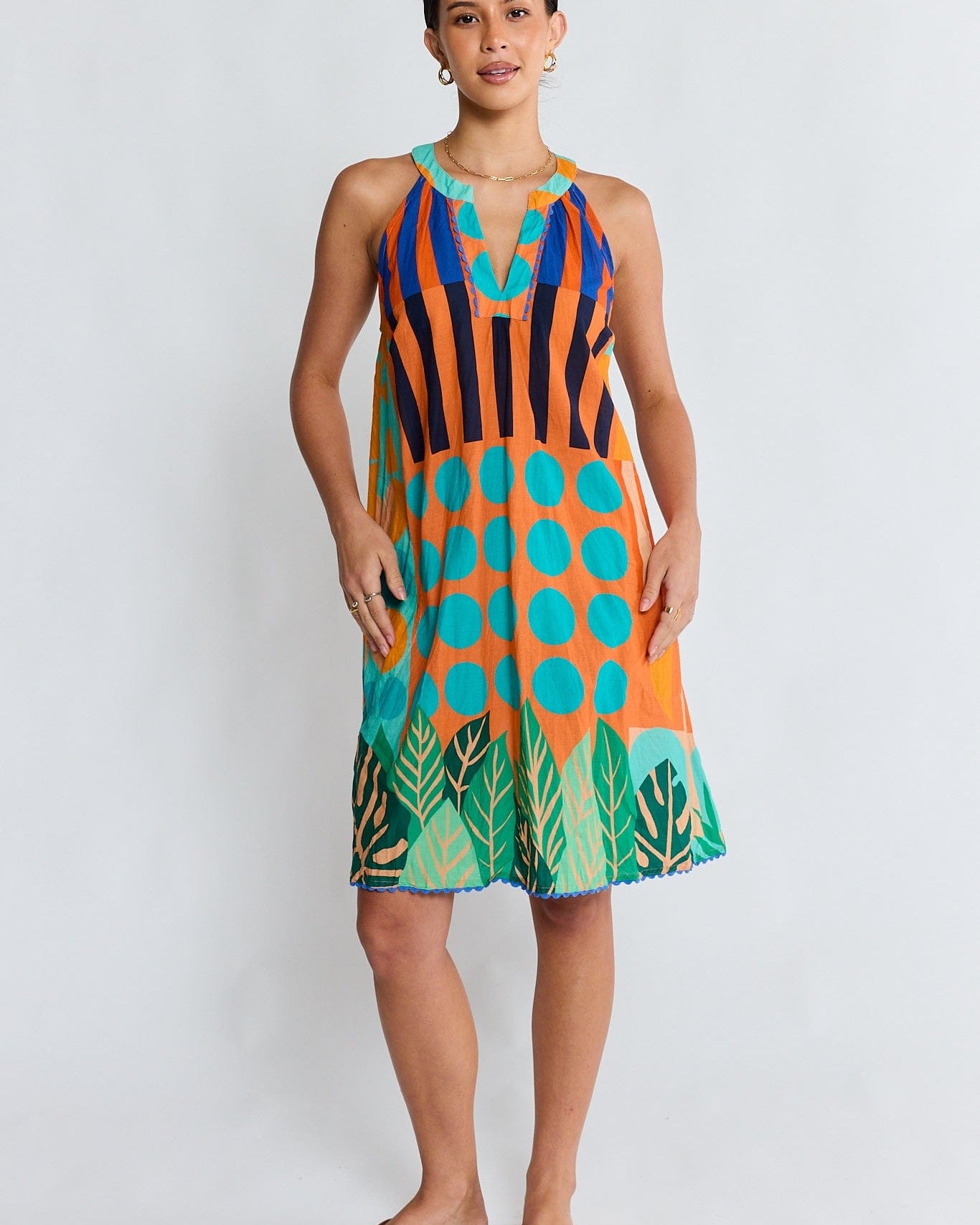 Lulalife Lulalife Rhea Sundress Lulalife Rhea Sundress Splash Swimwear Dresses