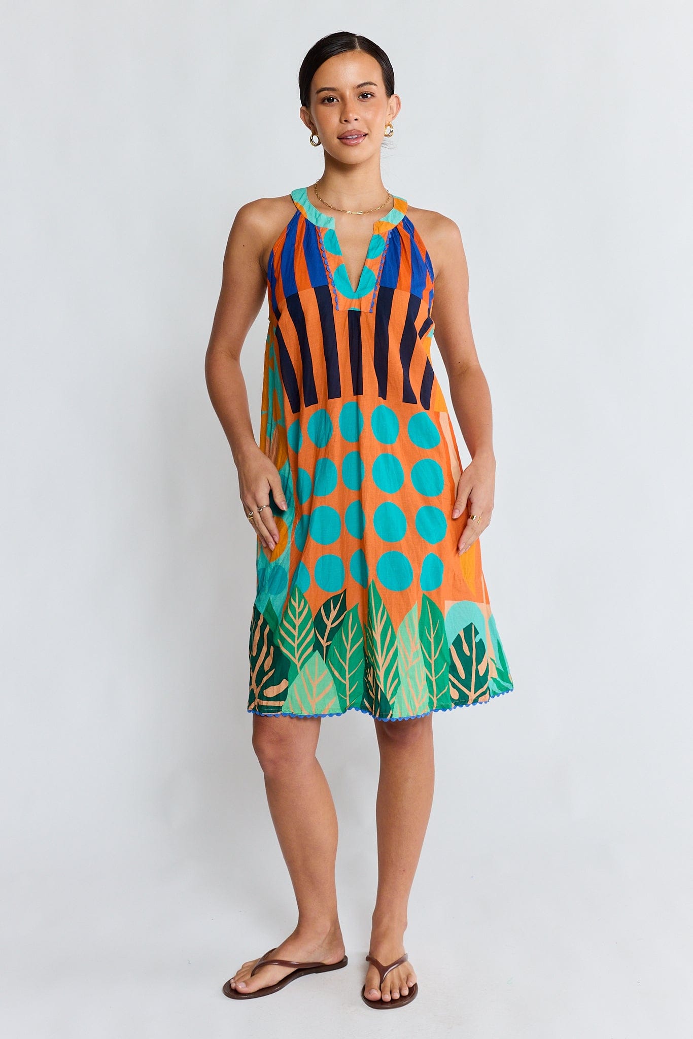 Lulalife Lulalife Rhea Sundress Lulalife Rhea Sundress Splash Swimwear Dresses