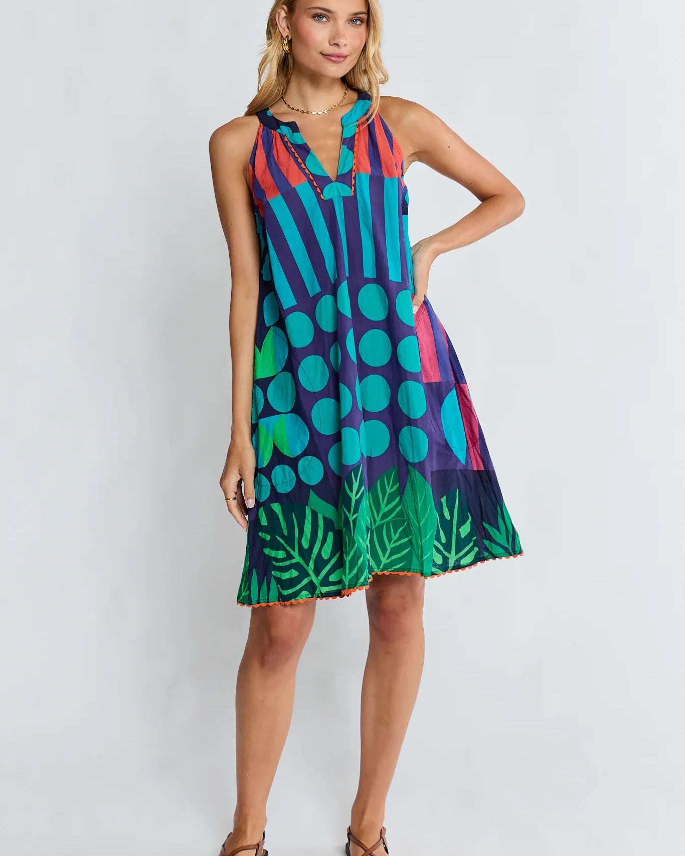 Lulalife Lulalife Rhea Sundress - Navy Lulalife Rhea Sundress - Navy Splash Swimwear Dresses