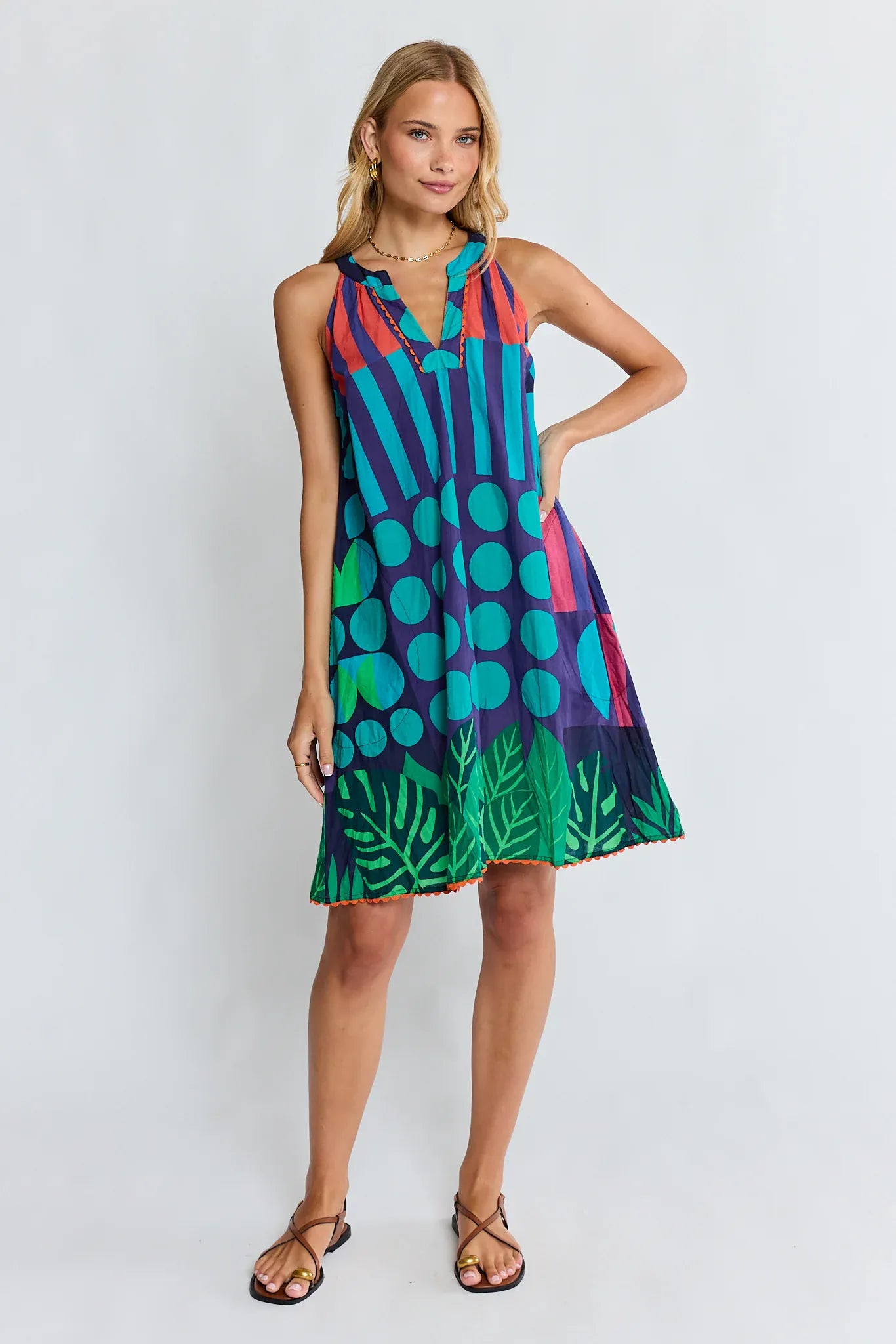 Lulalife Lulalife Rhea Sundress - Navy Lulalife Rhea Sundress - Navy Splash Swimwear Dresses