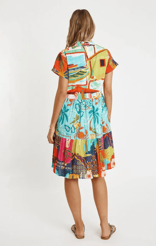 Lulalife Lulalife Talullah Dress - Multi Lulalife Talullah Dress - Multi Splash Swimwear Clothing