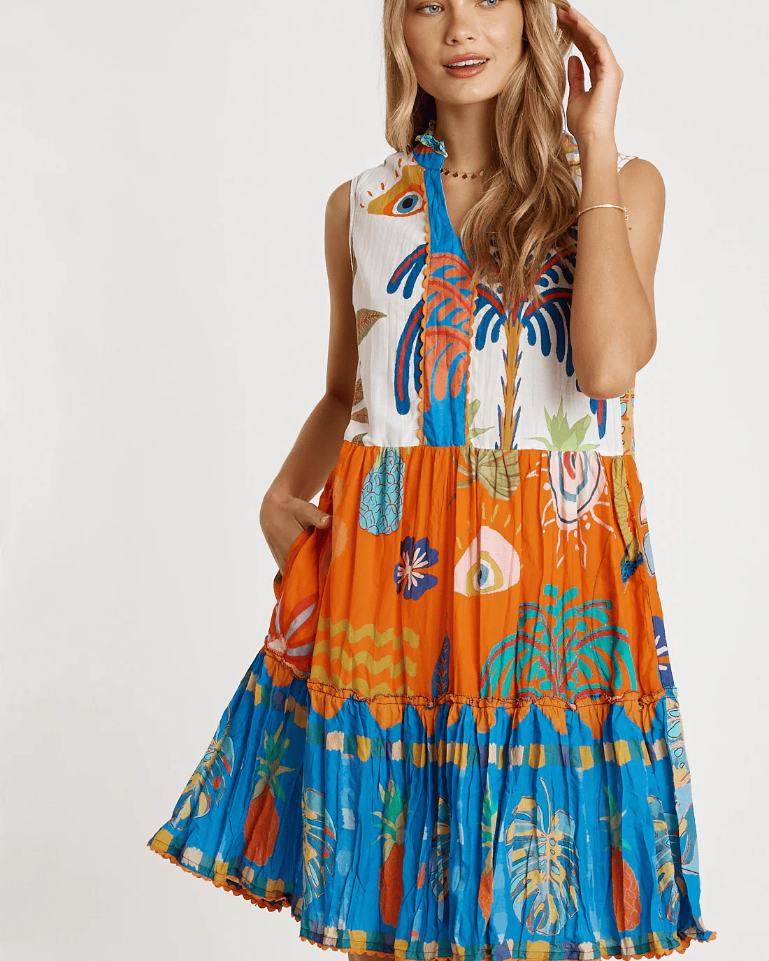 Lulalife Lulalife Tasmin Sleeveless Dress - Multi Lulalife Tasmin Sleeveless Dress - Multi Splash Swimwear Clothing