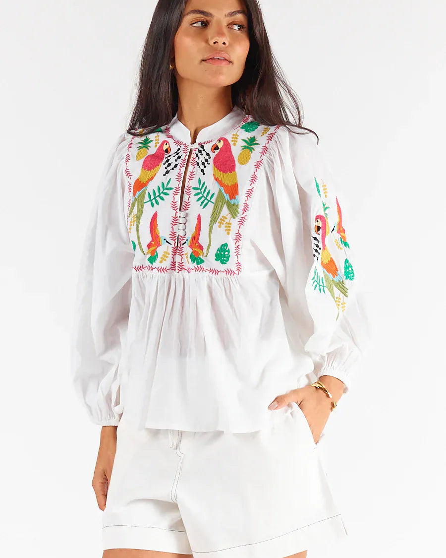 Lulalife Pula Short Lulalife Melody Shirt Splash Swimwear White / XS R3PULSHOWHIXS