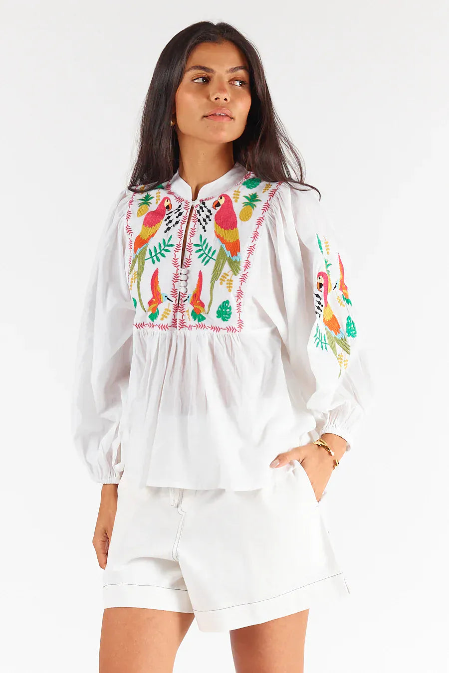 Lulalife Pula Short Lulalife Melody Shirt Splash Swimwear White / XS R3PULSHOWHIXS