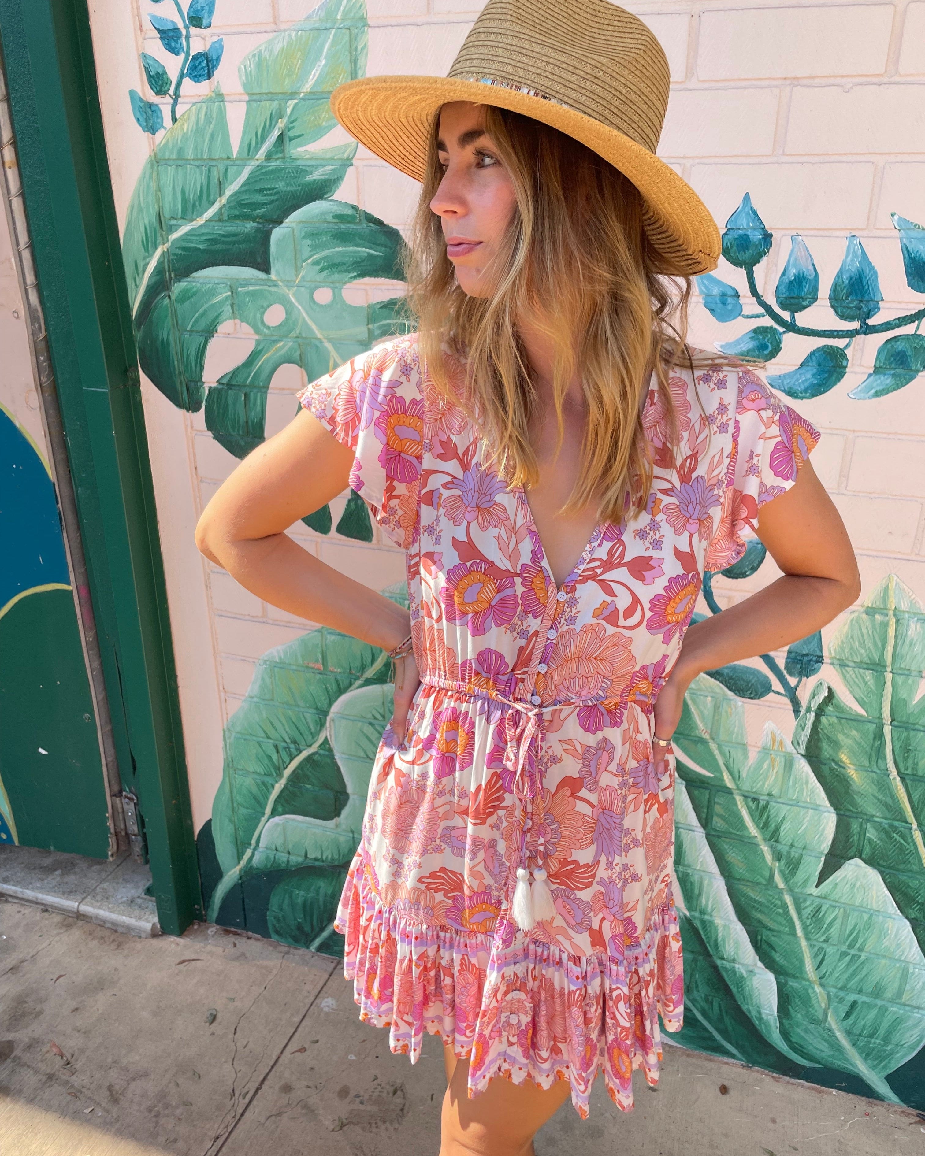 Lulu & Bird Lotus Flower Gypset Dress Lulu & Bird Songbird Gypset Dress - Amethyst