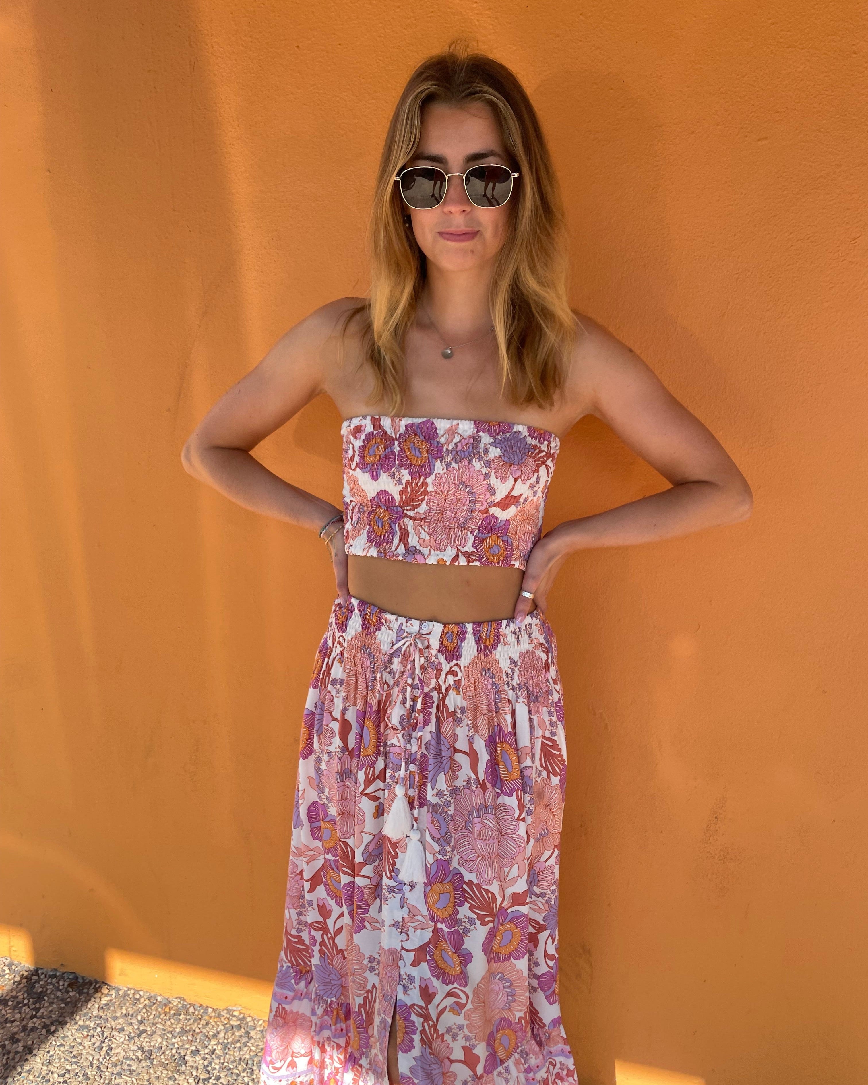 Lulu & Bird Lotus Flower Wayfarer Skirt