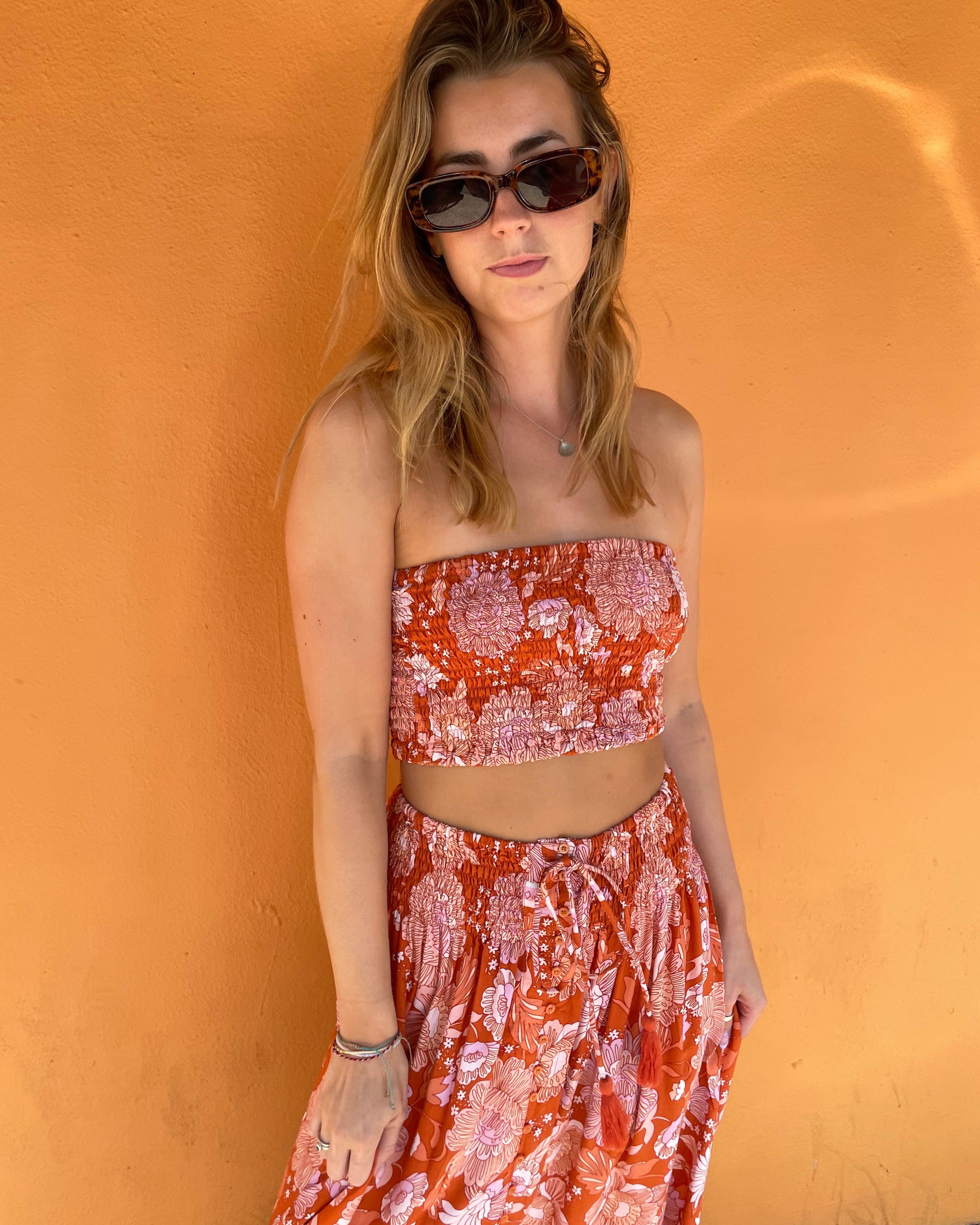 Lulu & Bird Lotus Flower Wayfarer Skirt