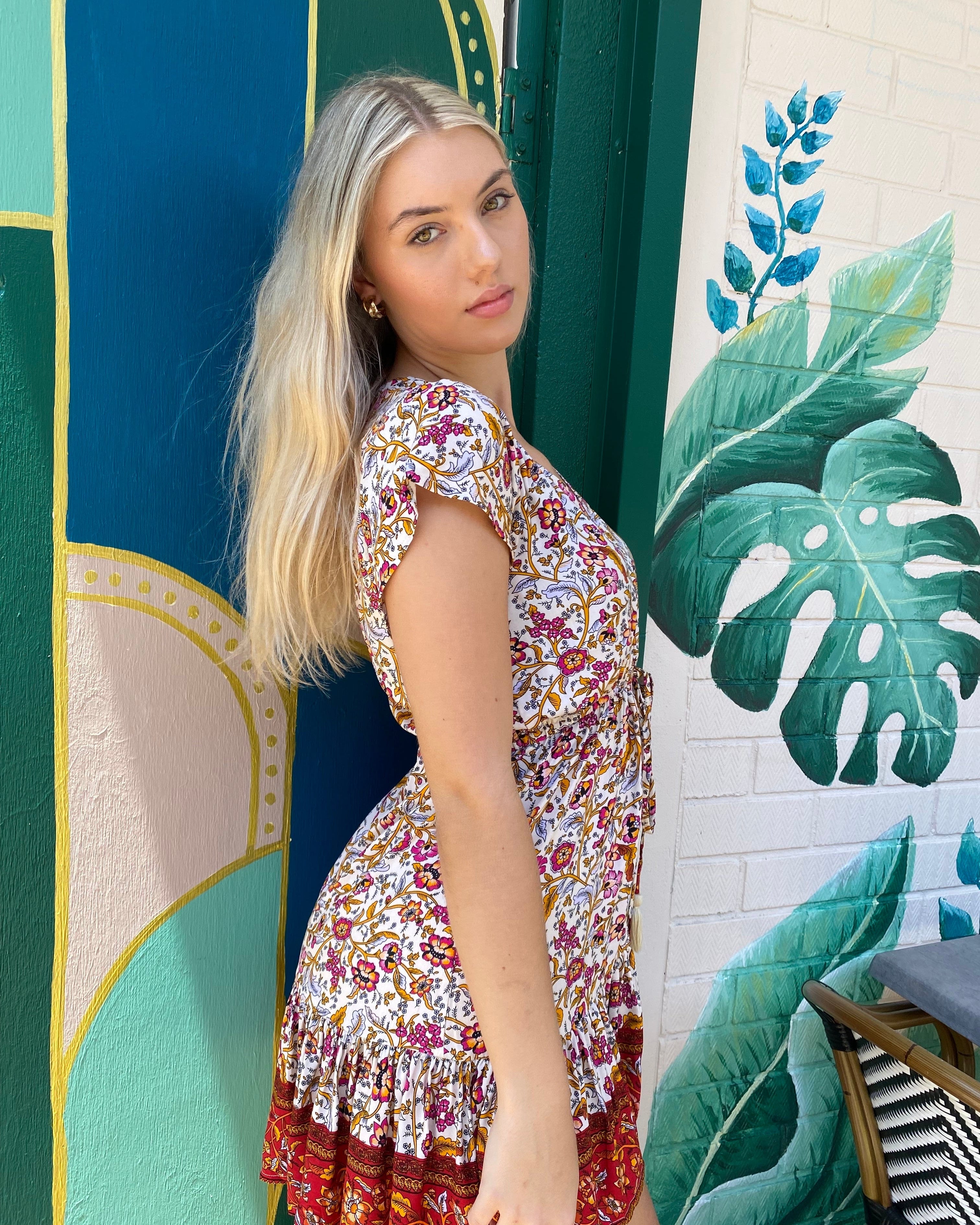 Lulu & Bird Songbird Gypset Dress - Cream Lulu & Bird Songbird Gypset Dress - Cream Splash Swimwear Dresses