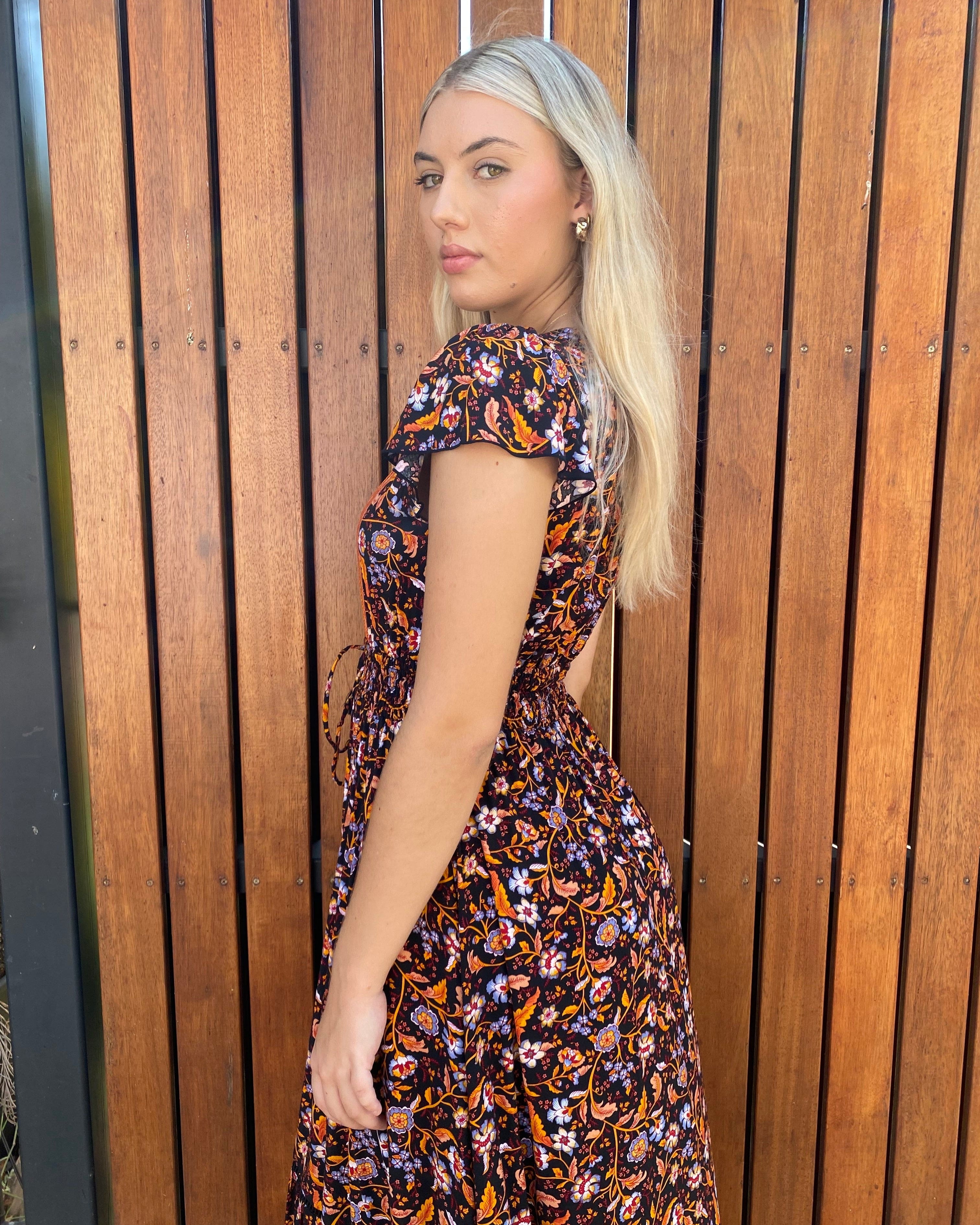 Lulu & Bird Songbird Spellbound Dress - Black Splash Swimwear Dresses