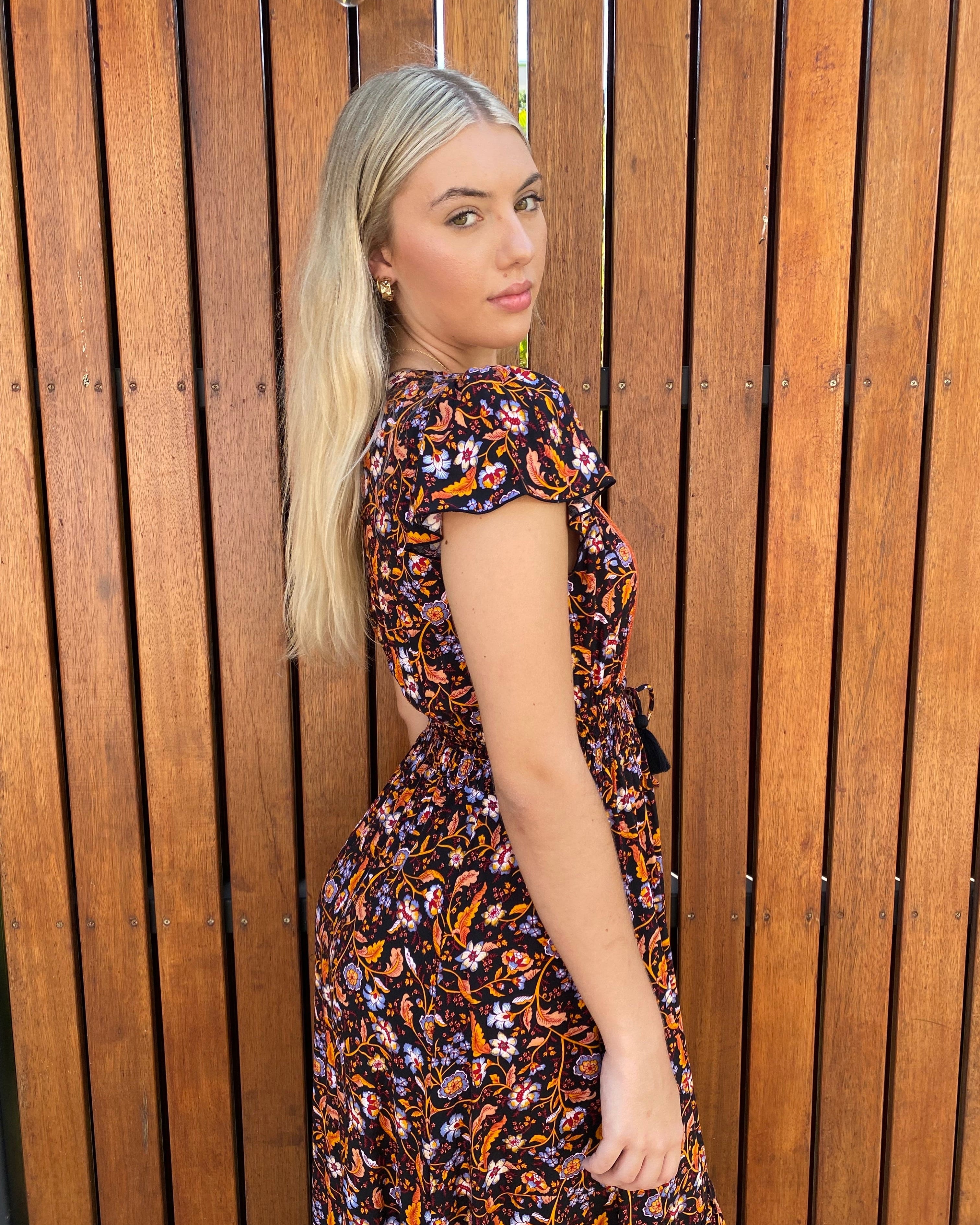 Lulu & Bird Songbird Spellbound Dress - Black Splash Swimwear Dresses