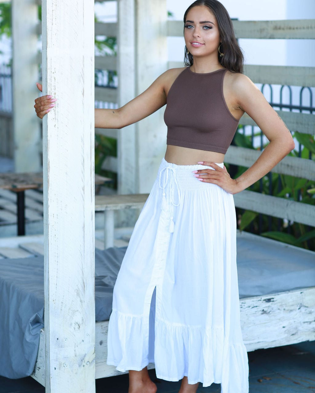 Lulu & Bird Wayfarer Skirt - White Lulu & Bird Lorena Skirt w/Tassel - Black Splash Swimwear Skirts O/S 1000012249