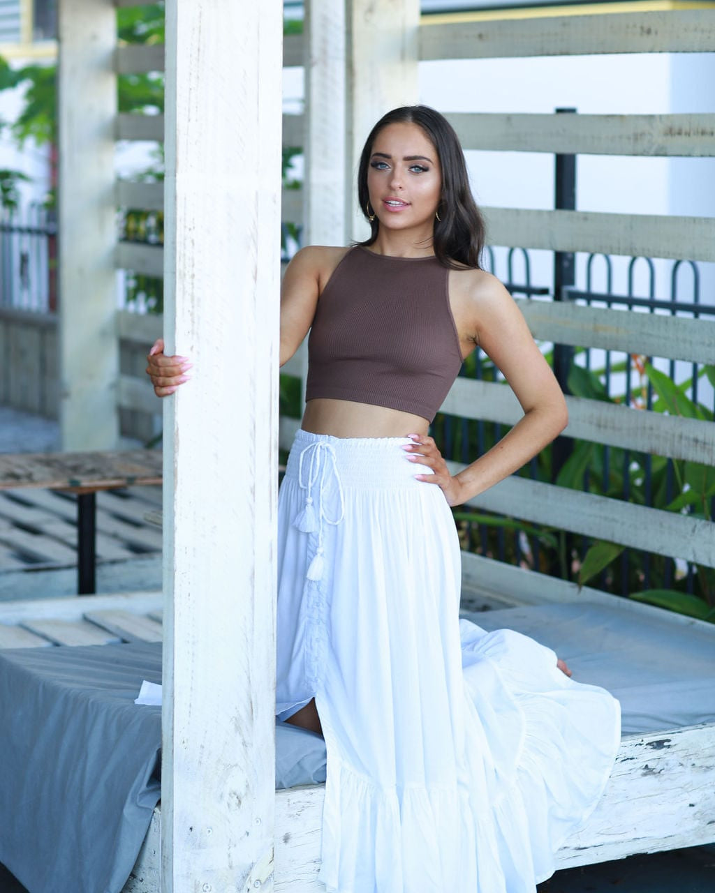 Lulu & Bird Wayfarer Skirt - White Lulu & Bird Lorena Skirt w/Tassel - Black Splash Swimwear Skirts O/S 1000012249
