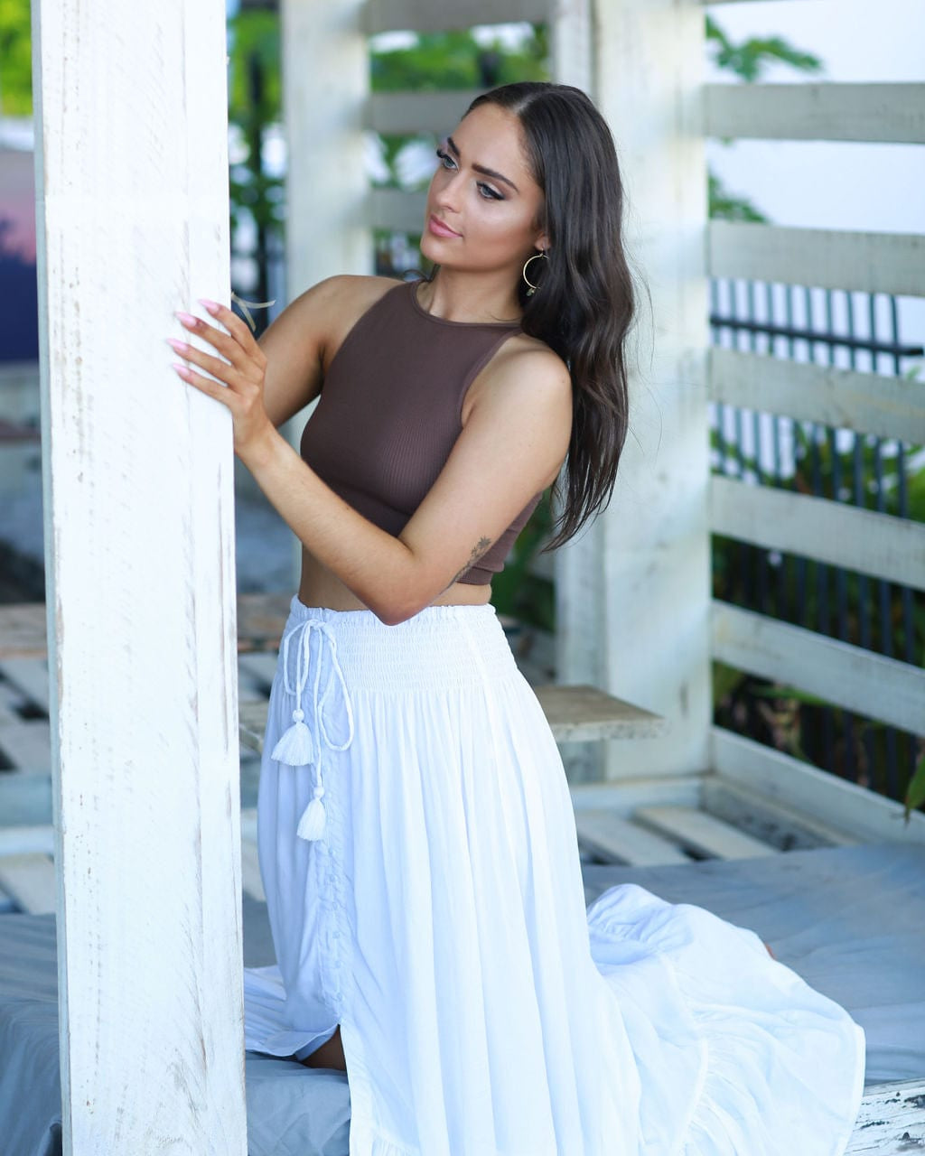 Lulu & Bird Wayfarer Skirt - White Lulu & Bird Lorena Skirt w/Tassel - Black Splash Swimwear Skirts O/S 1000012249