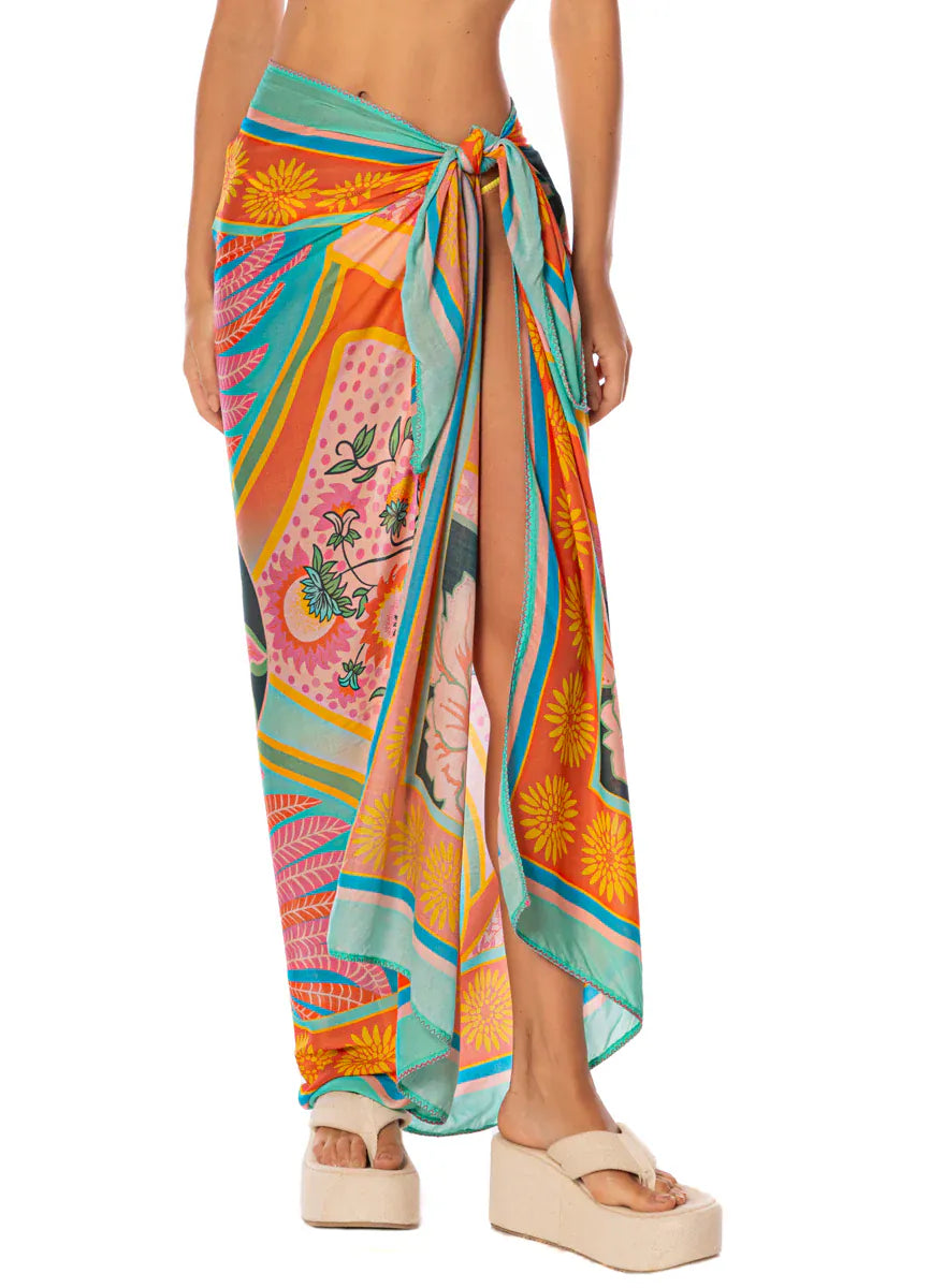 Maaji Maaji 1001 Nights Isla V Pareo - ADD SELLING PRICE PT2079CPR032 Maaji 1001 Nights Isla V Pareo - ADD SELLING PRICE Splash Swimwear Kaftans & Cover Ups One size
