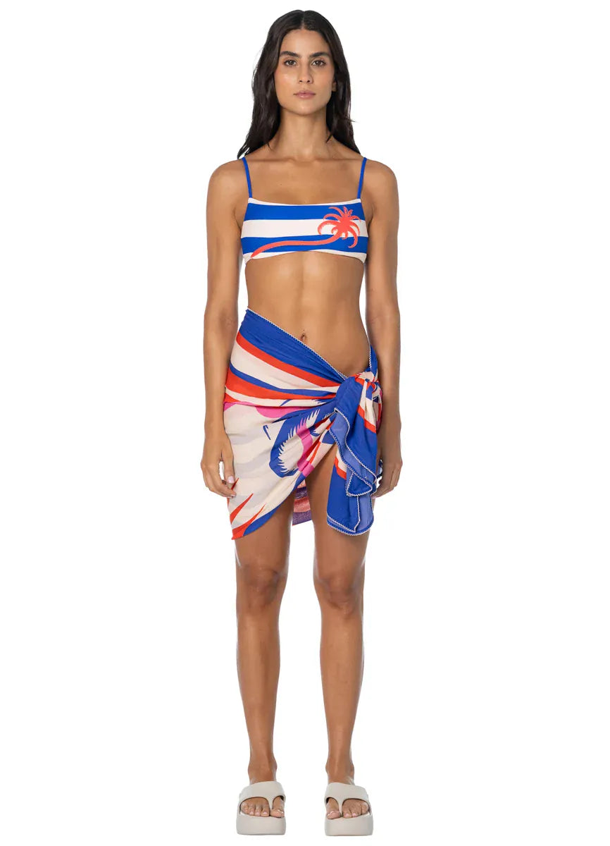 Maaji Maaji Maritime Mood Isla Pareo PT2079CPR057OS Maaji Maritime Mood Isla Pareo Splash Swimwear Kaftans & Cover Ups O/S 7702781725457