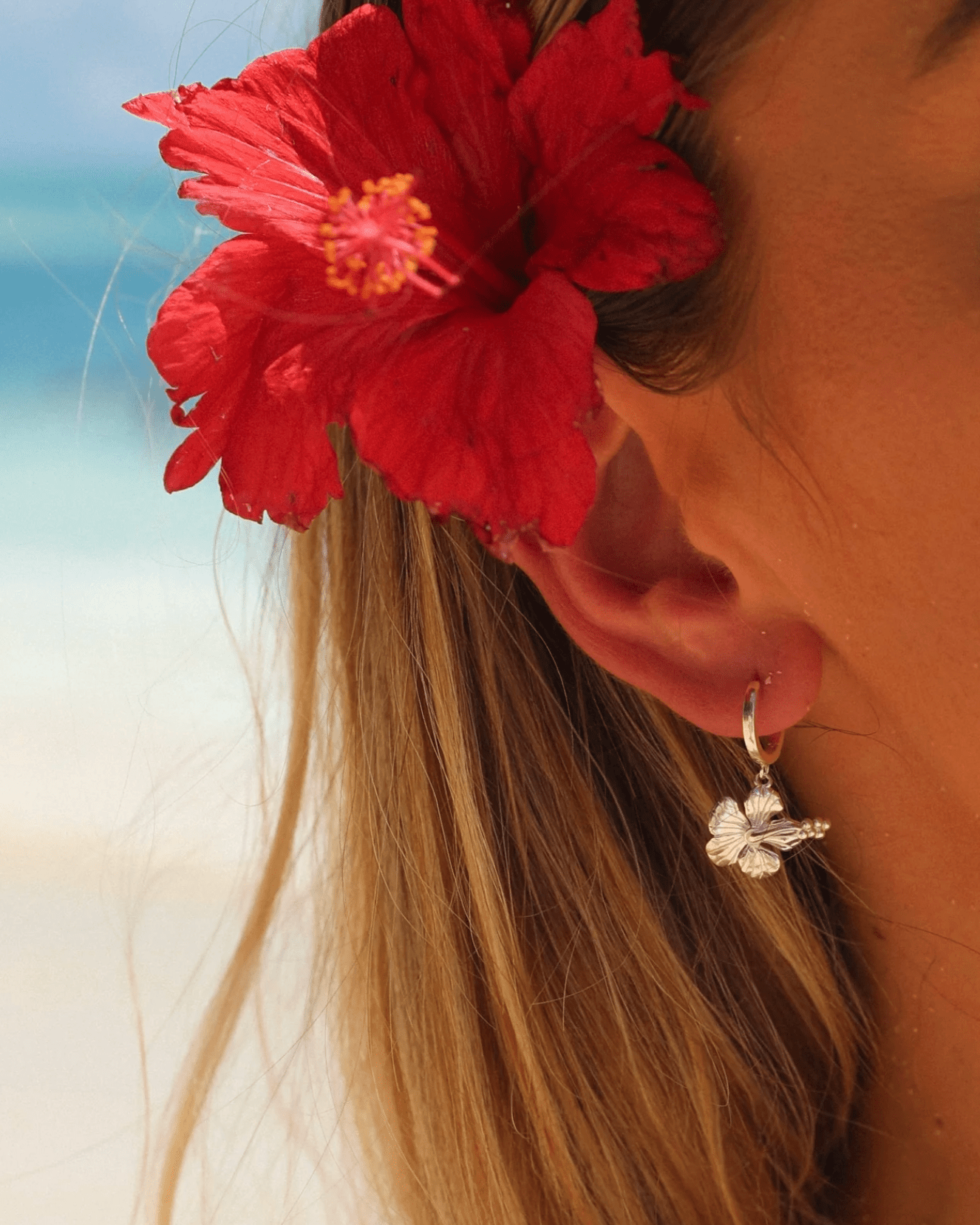 Malakai The Label Hibiscus Hoops Hibiscus Hoops Splash Swimwear Accessories