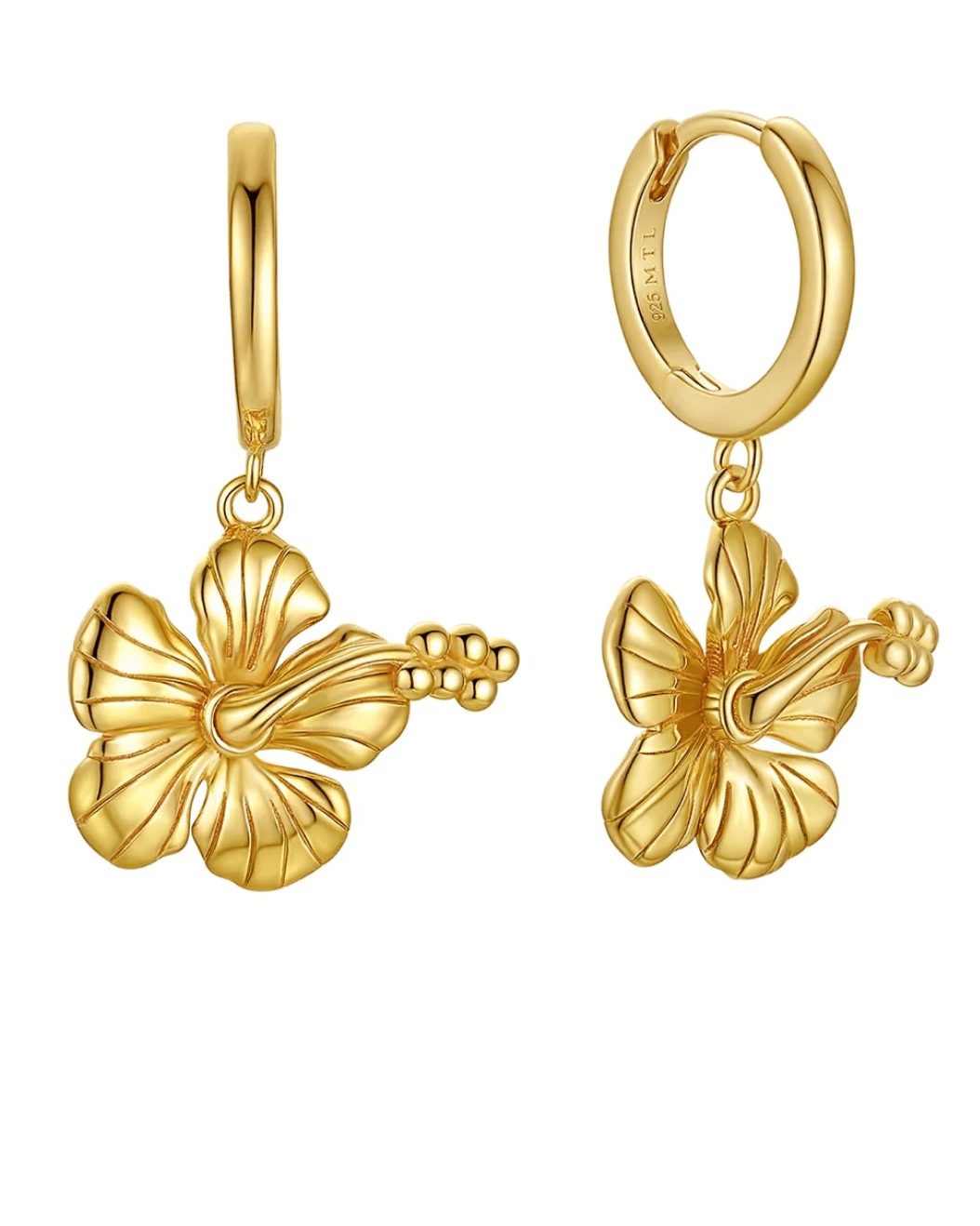 Malakai The Label Hibiscus Hoops HHE-142-GLD Hibiscus Hoops Splash Swimwear Accessories Gold 1000025123