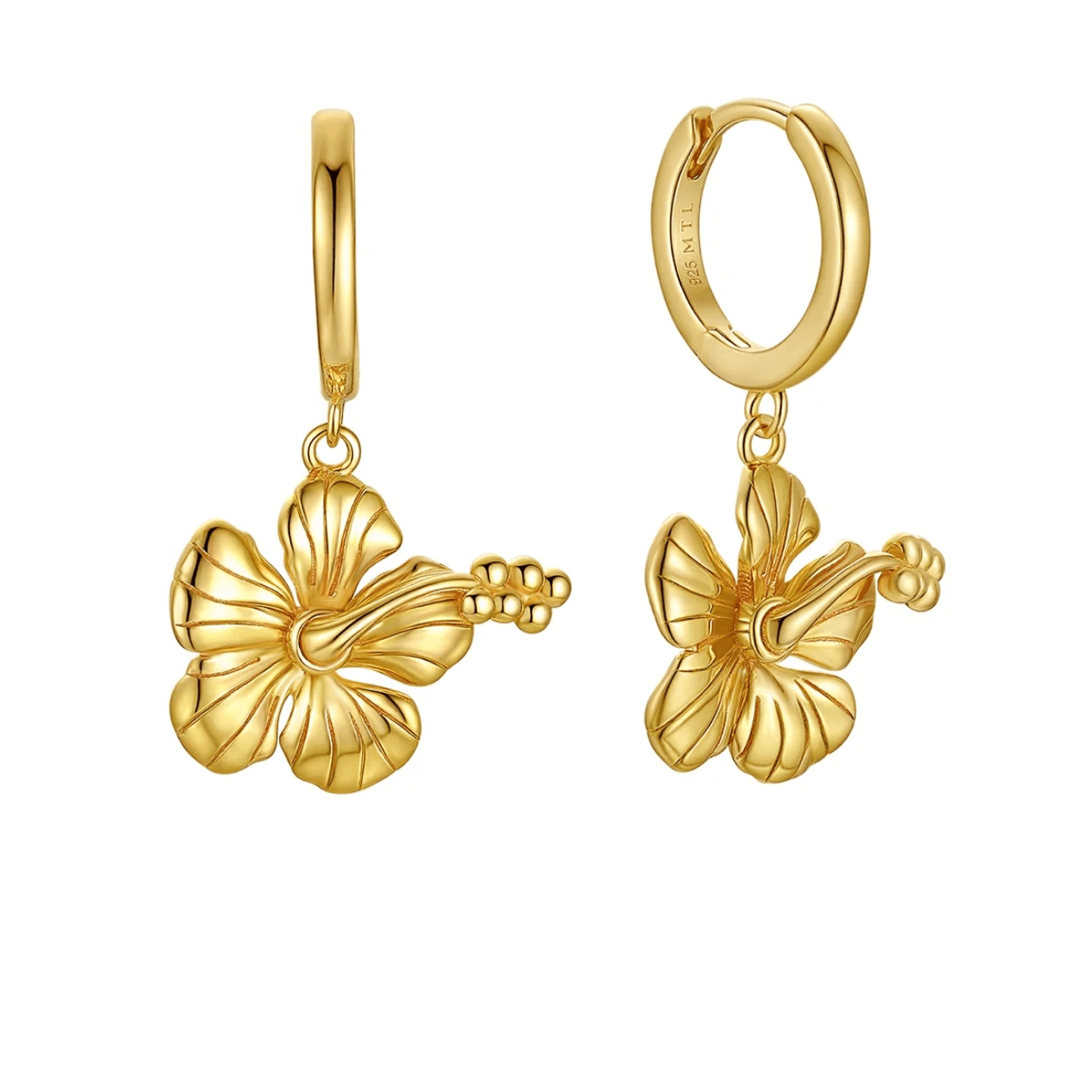 Malakai The Label Hibiscus Hoops HHE-142-GLD Hibiscus Hoops Splash Swimwear Accessories Gold 1000025123