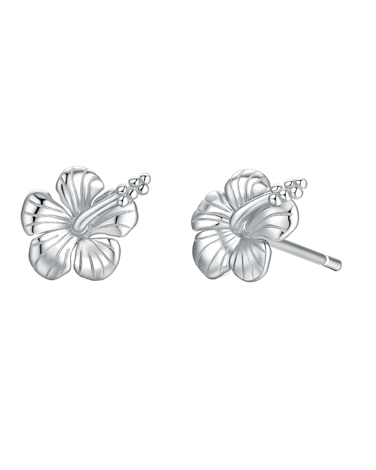 Malakai The Label Hibiscus Studs HHE-141-SLV Hibiscus Studs Splash Swimwear Accessories Silver 1000025122