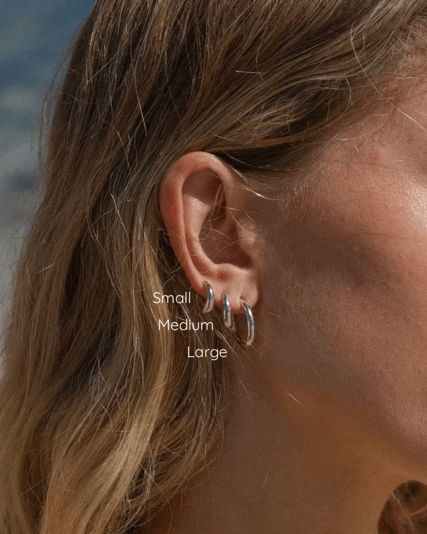 Malakai The Label Island Glow Large Hoops - Silver IAL-603-SLV Island Glow Large Hoops - Silver Splash Swimwear Accessories 51009699