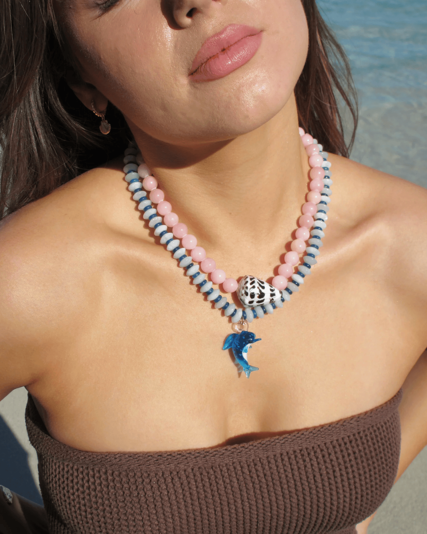 Malakai The Label Malakai The Label Lani Beaded Necklace - Gold BCN-196-GLD Malakai The Label Hibiscus Necklace - Silver Splash Swimwear Accessories 54263715