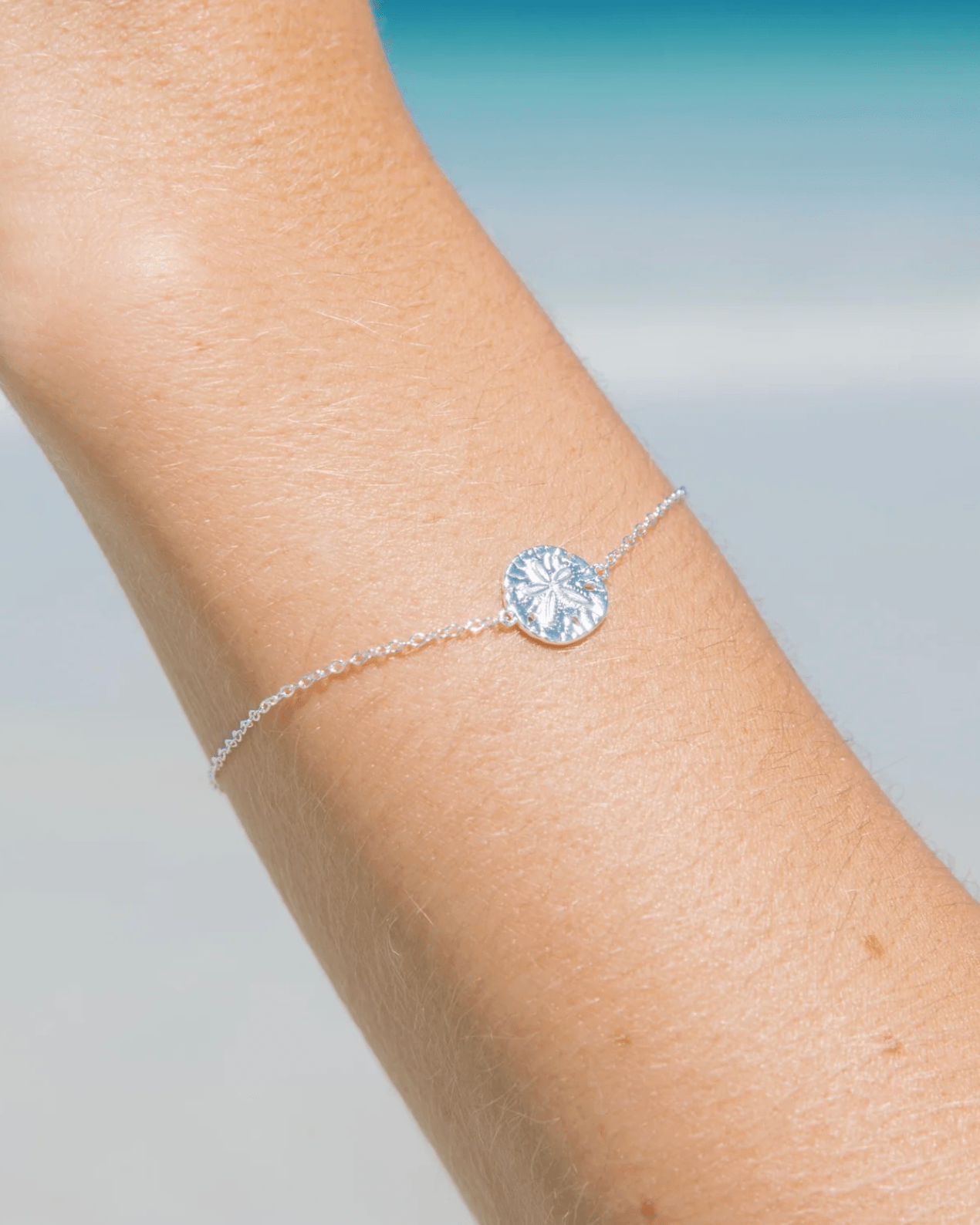 Malakai The Label Sand Dollar Bracelet - Silver CCB-901-SLV Sand Dollar Bracelet - Silver Splash Swimwear Accessories 47864739