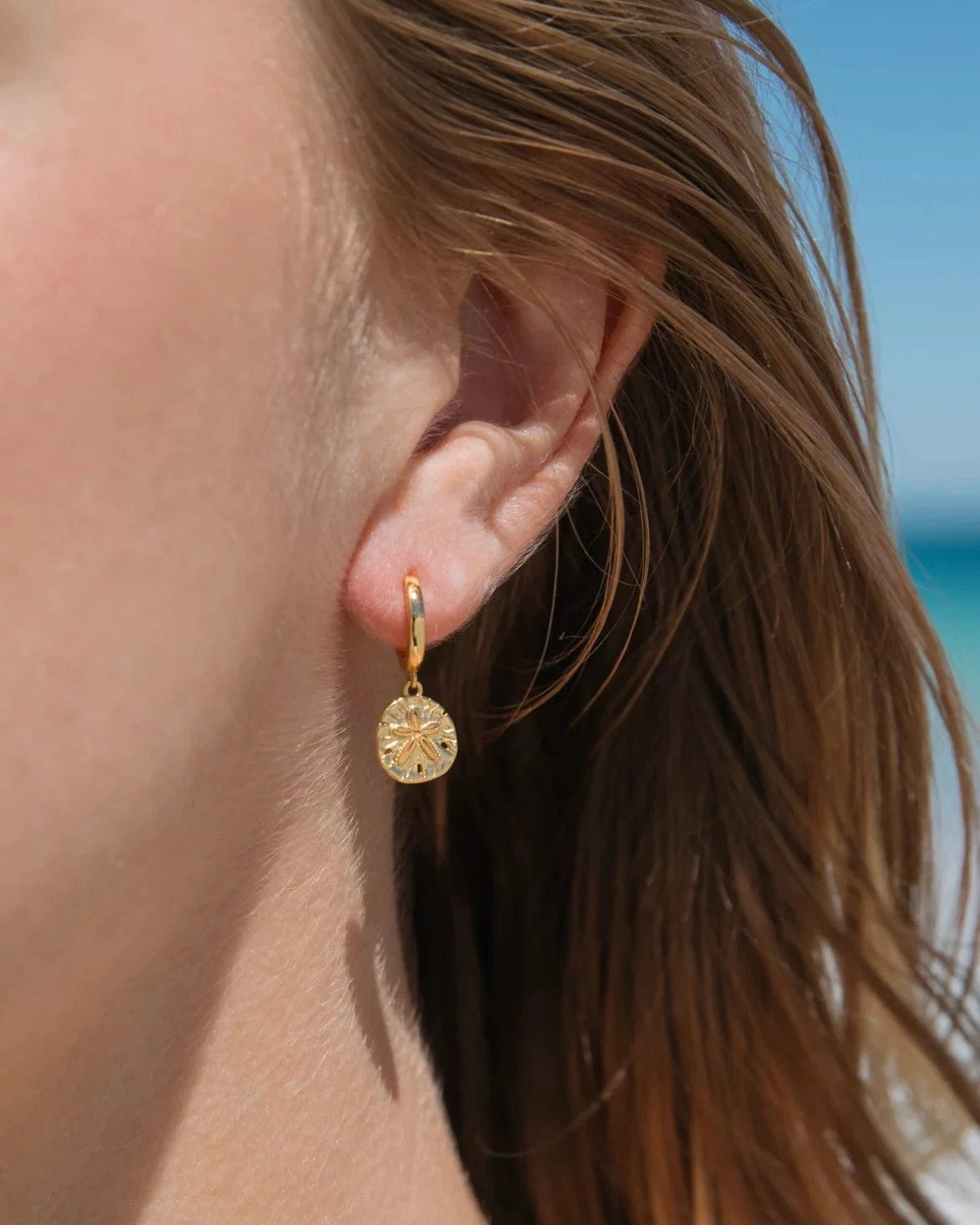 Malakai The Label Sand Dollar Hoops Sand Dollar Hoops Splash Swimwear Accessories