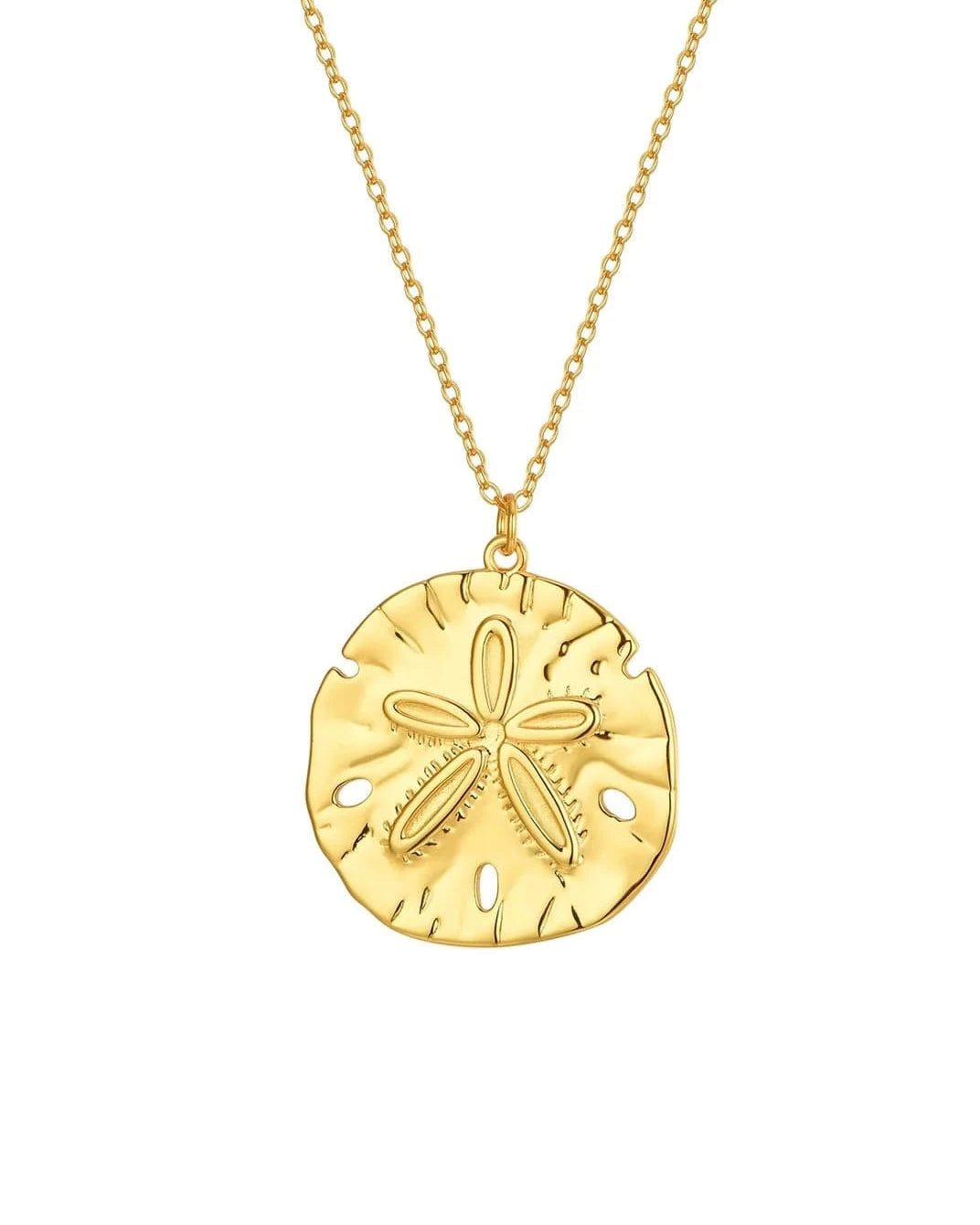 Malakai The Label Sand Dollar Necklace - Gold CCE-902-GLD Sand Dollar Necklace - Gold Splash Swimwear Accessories 79944611