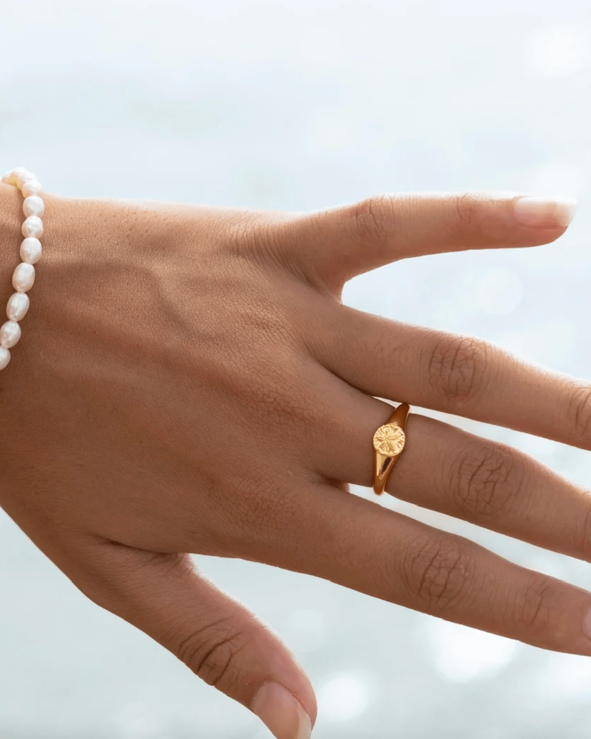 Malakai The Label Sand Dollar Ring - Gold SS2-SS6-GLD Sand Dollar Ring - Gold Splash Swimwear Accessories 6 60557987