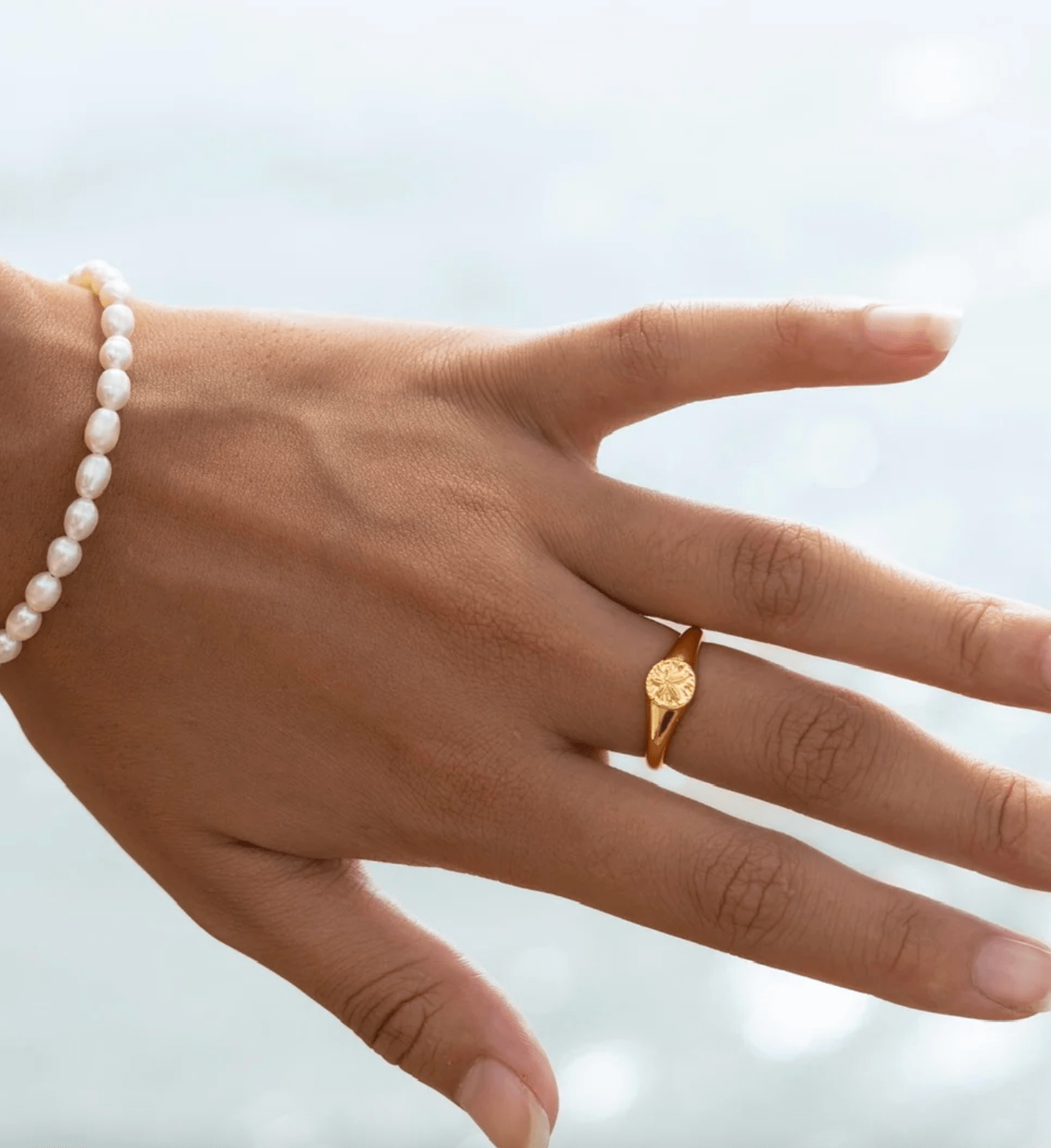 Malakai The Label Sand Dollar Ring - Gold SS2-SS6-GLD Sand Dollar Ring - Gold Splash Swimwear Accessories 6 60557987