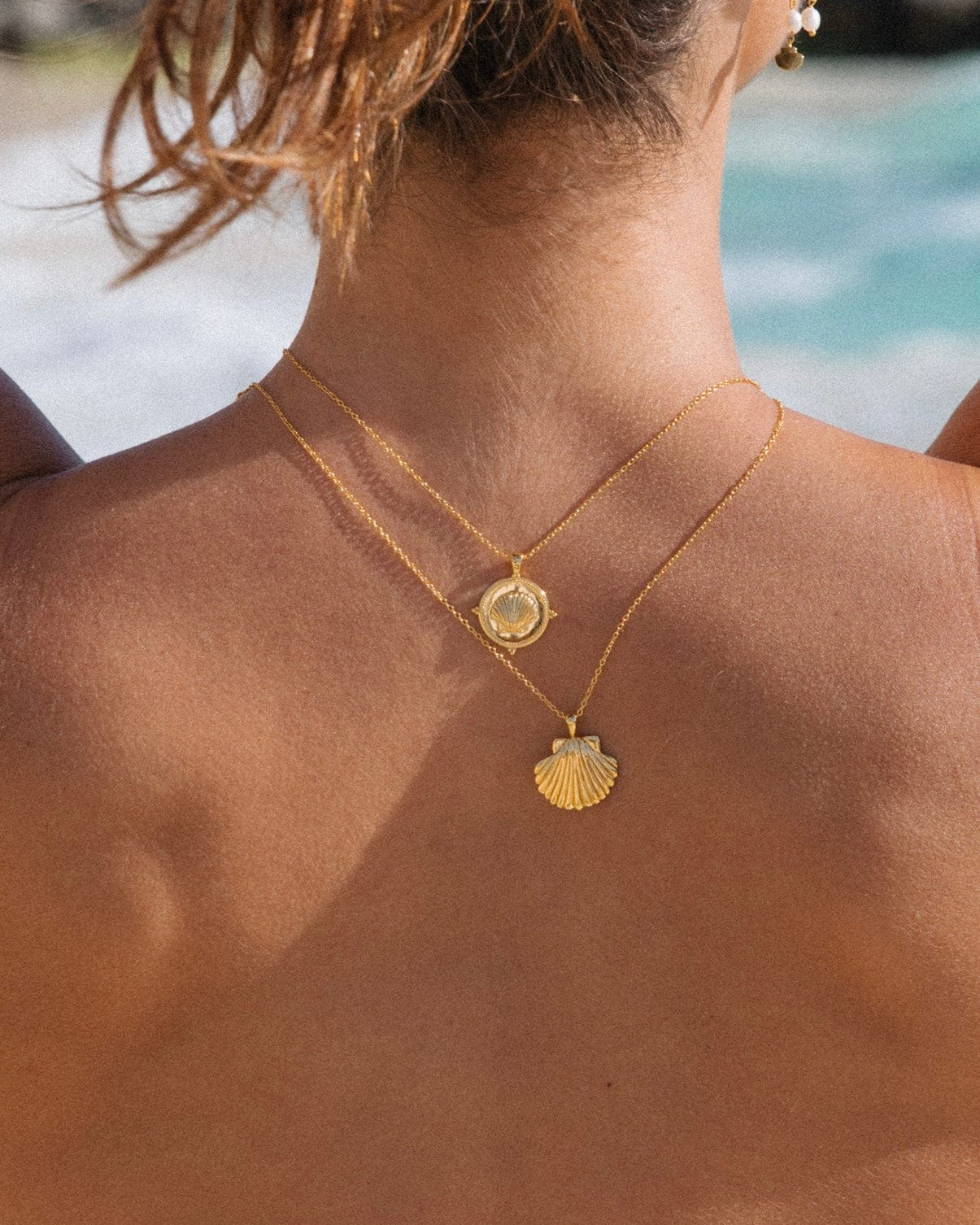 Malakai The Label Sun Shell Necklace SSN-111-GLD Splash Swimwear Accessories 02977443