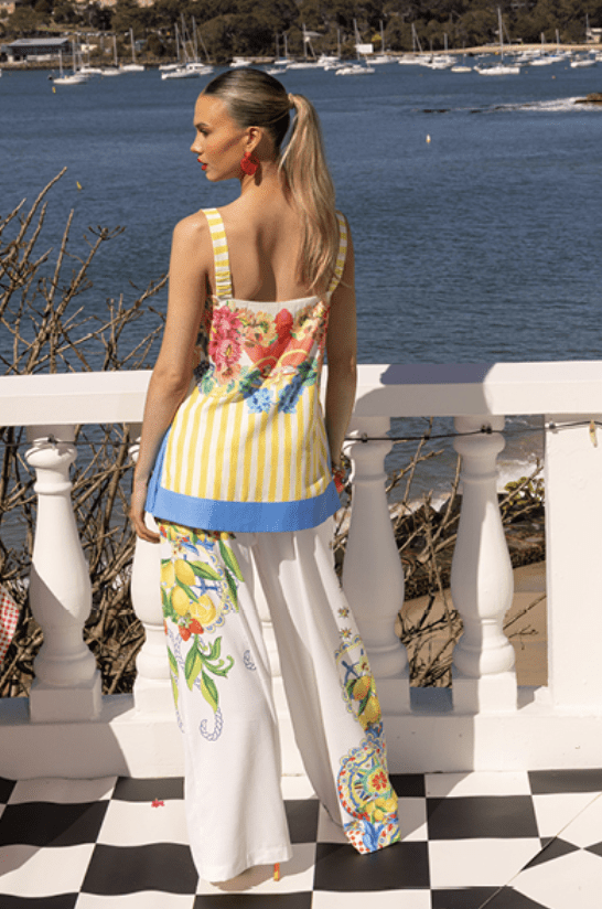 Mia Milani Mia Milani Positano Longline Cami Mia Milani Positano Longline Cami Splash Swimwear