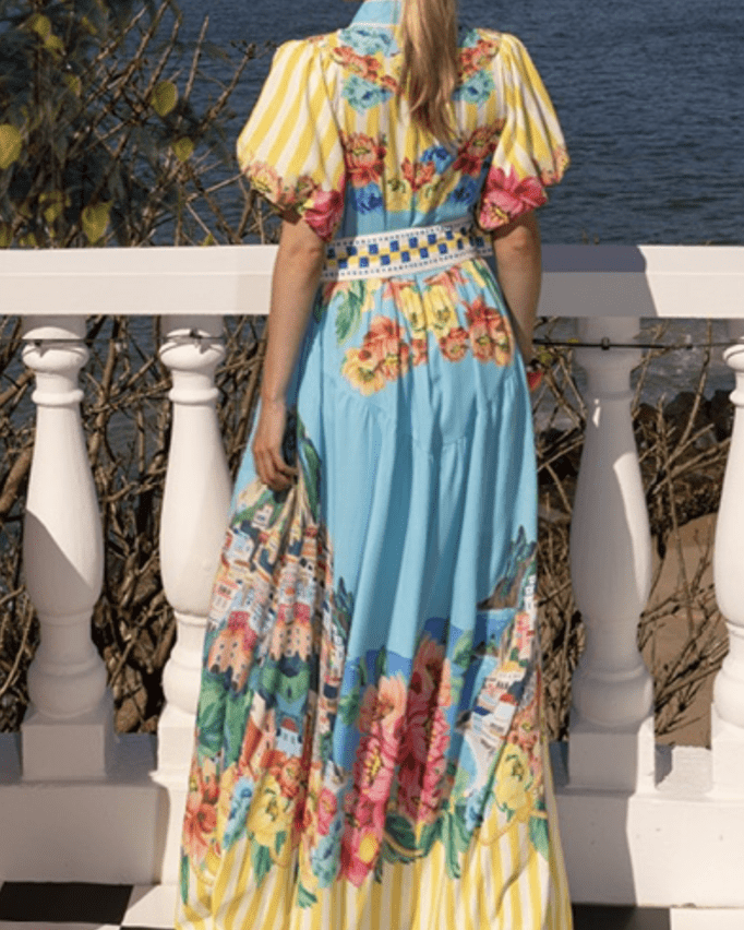 Mia Milani Mia Milani Positano Maxi Skirt - Lemon Mia Milani Positano Maxi Skirt - Lemon Splash Swimwear