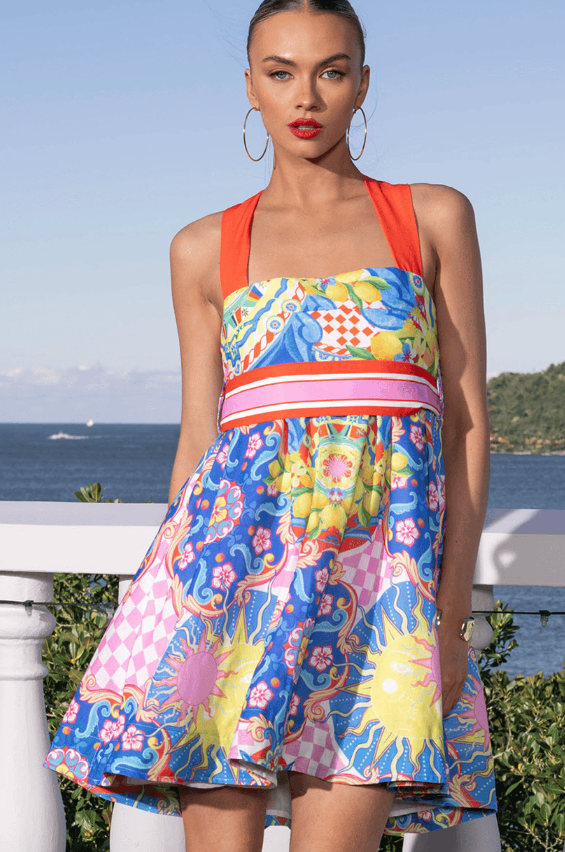 Mia Milani Mia Milani Summer Sicily Babydoll Dress Mia Milani Summer Sicily Babydoll Dress Splash Swimwear Dresses