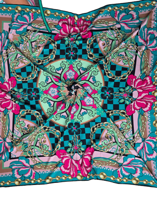 Mia Milani Mia Milani Uptown Empire Square Scarf LPE837 Mia Milani Uptown Empire Square Scarf Splash Swimwear O/S