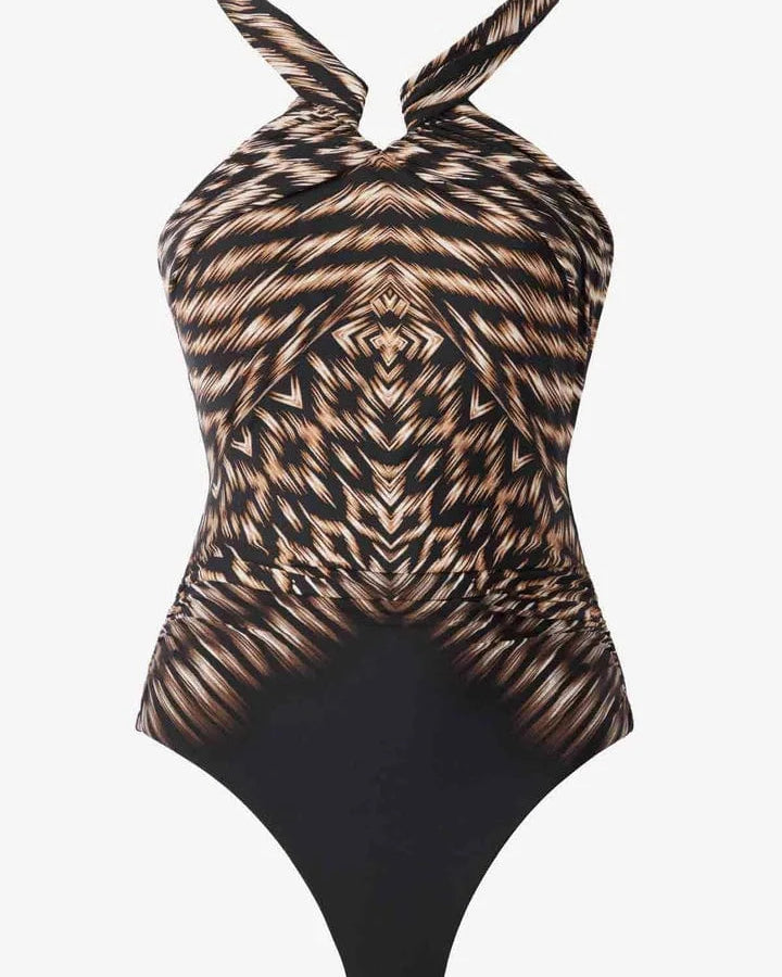 Miracle Suit Topkapi Aphrodite High Neck Shaping Swimsuit - Black Multi Topkapi Aphrodite High Neck Shaping Swimsuit - Black Multi Splash Swimwear One Pieces